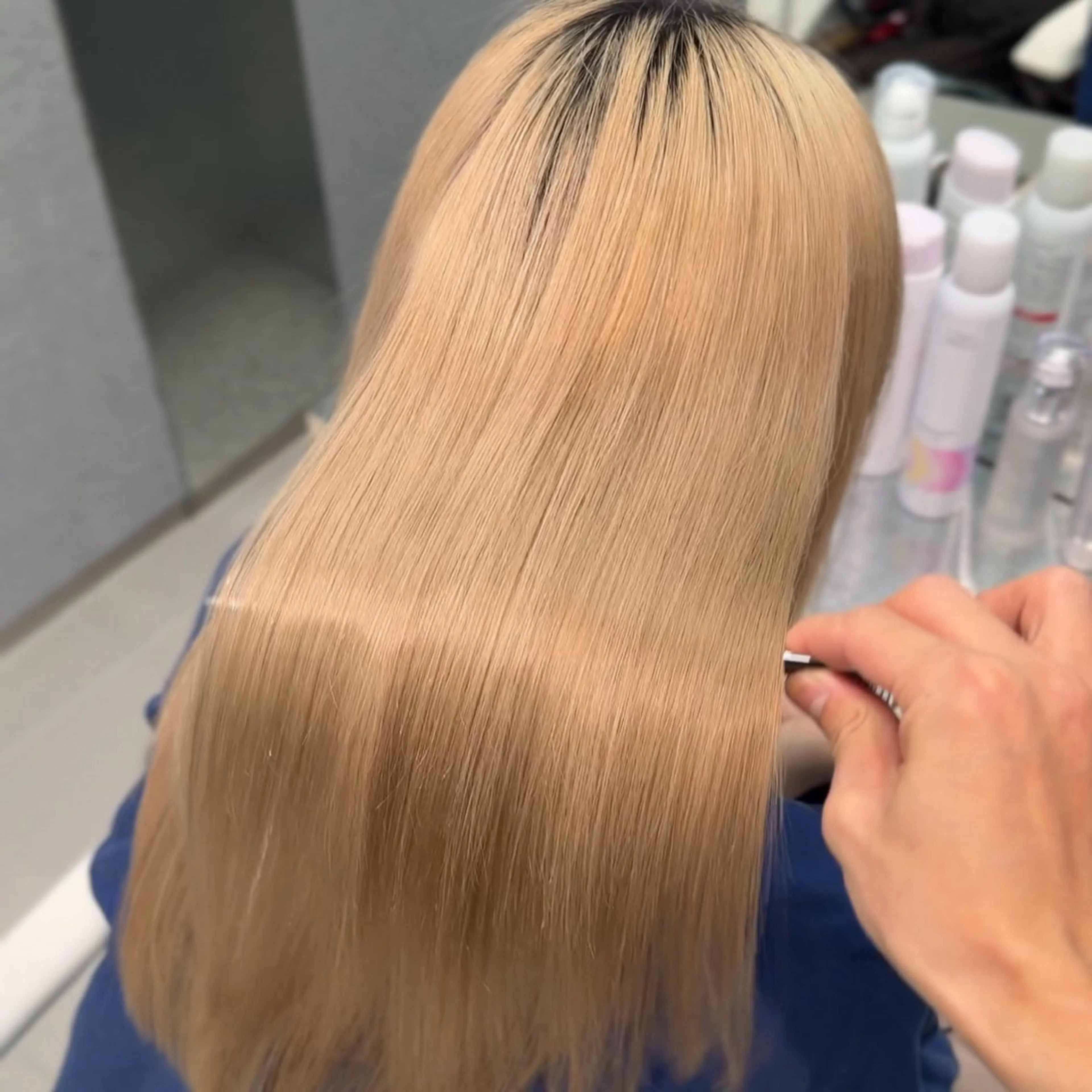 セミロング トリートメント TRUNS所属・こうた/髪質改善 ストレート/ヘアケアのヘアスタイル