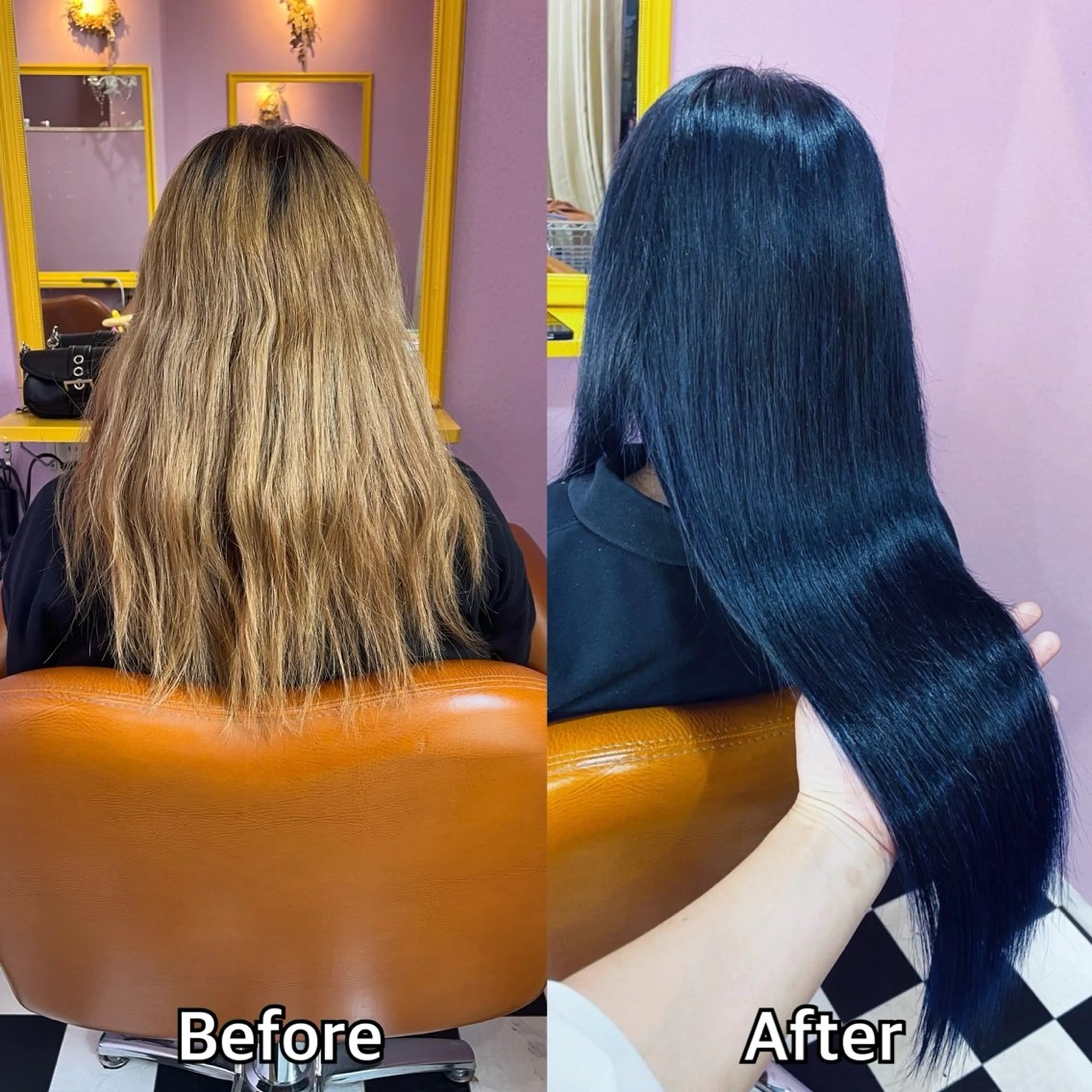 ロング シール＋ちび編み込み エクステ梅田🐨のヘアスタイル