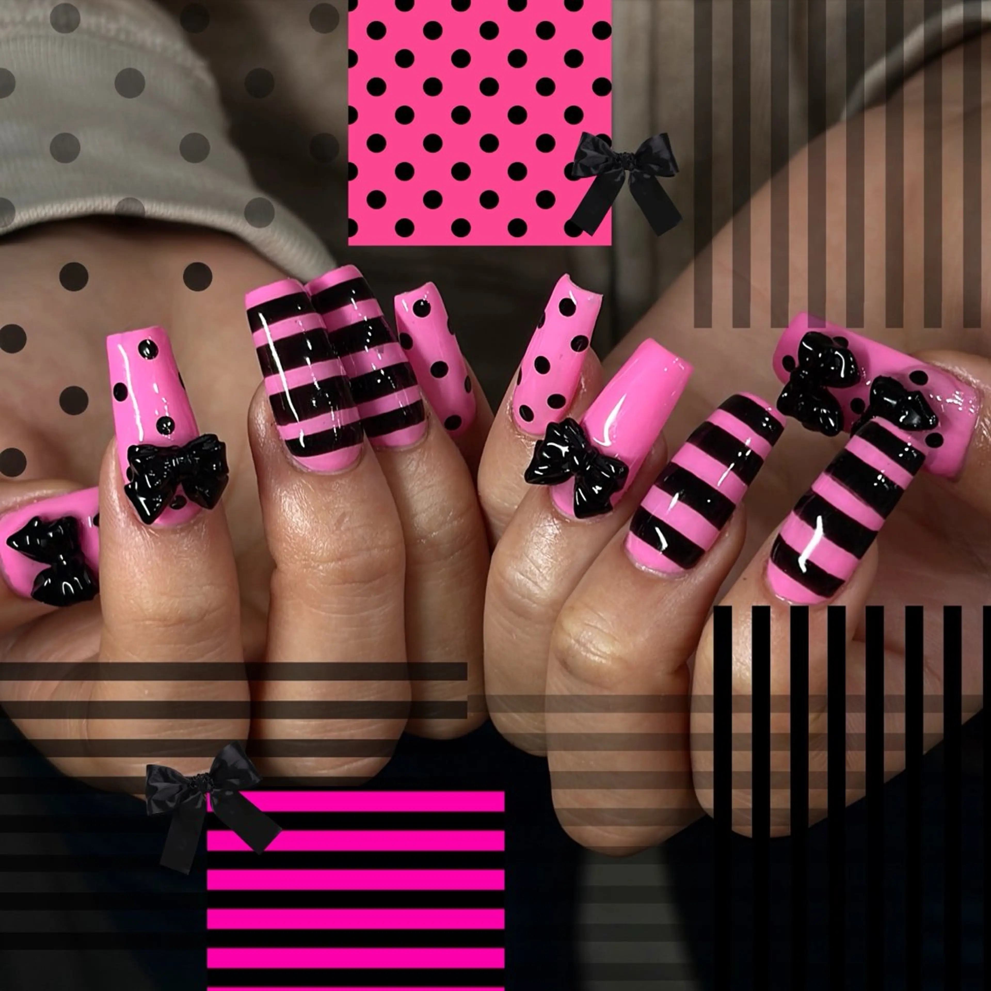 ネイル ハンドネイル Haluca 長さ出し🍀のネイルデザイン