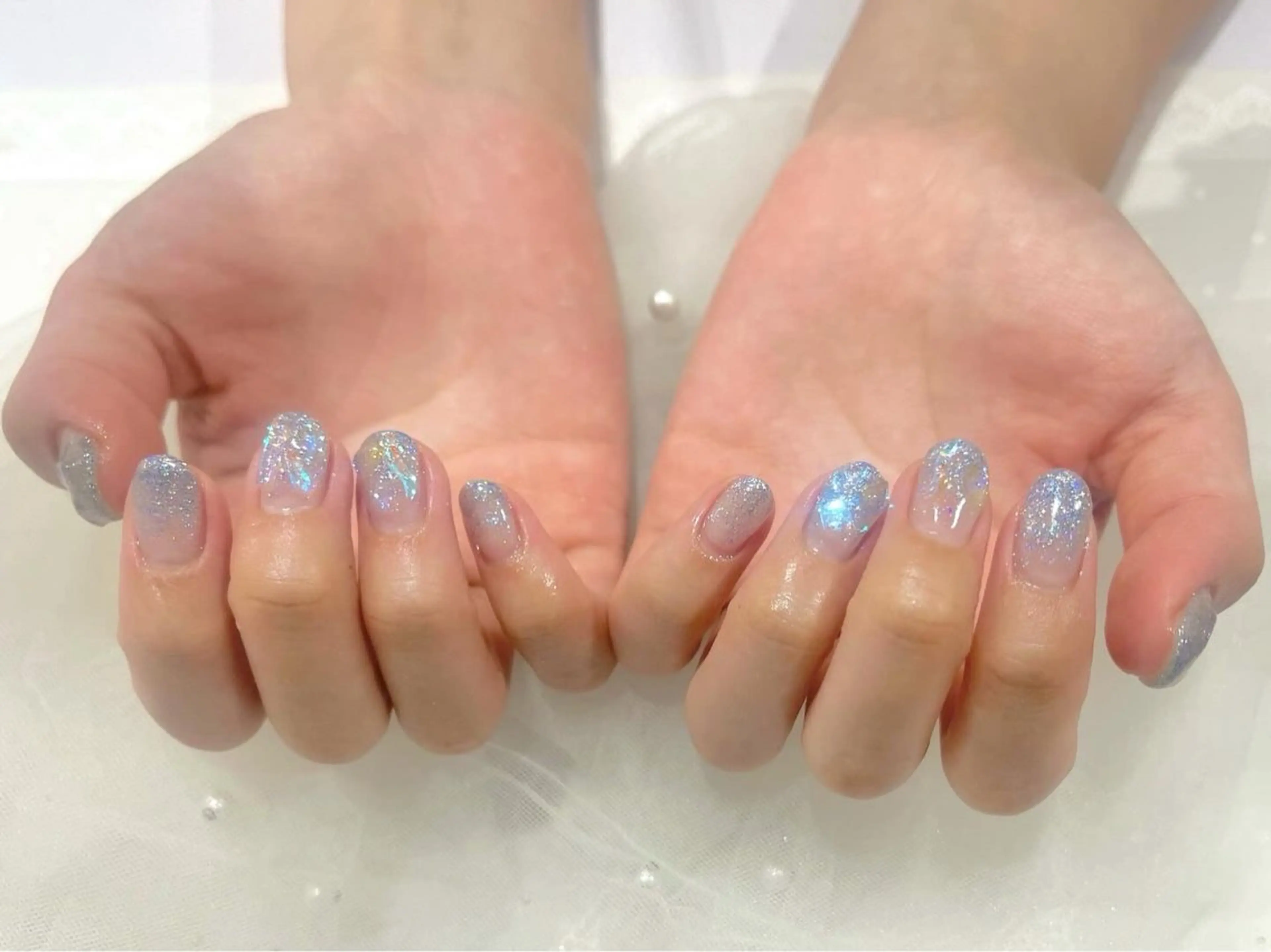 ネイル ブルー ストーンネイル Nail salon Cielel⟡Ayaのネイルデザイン