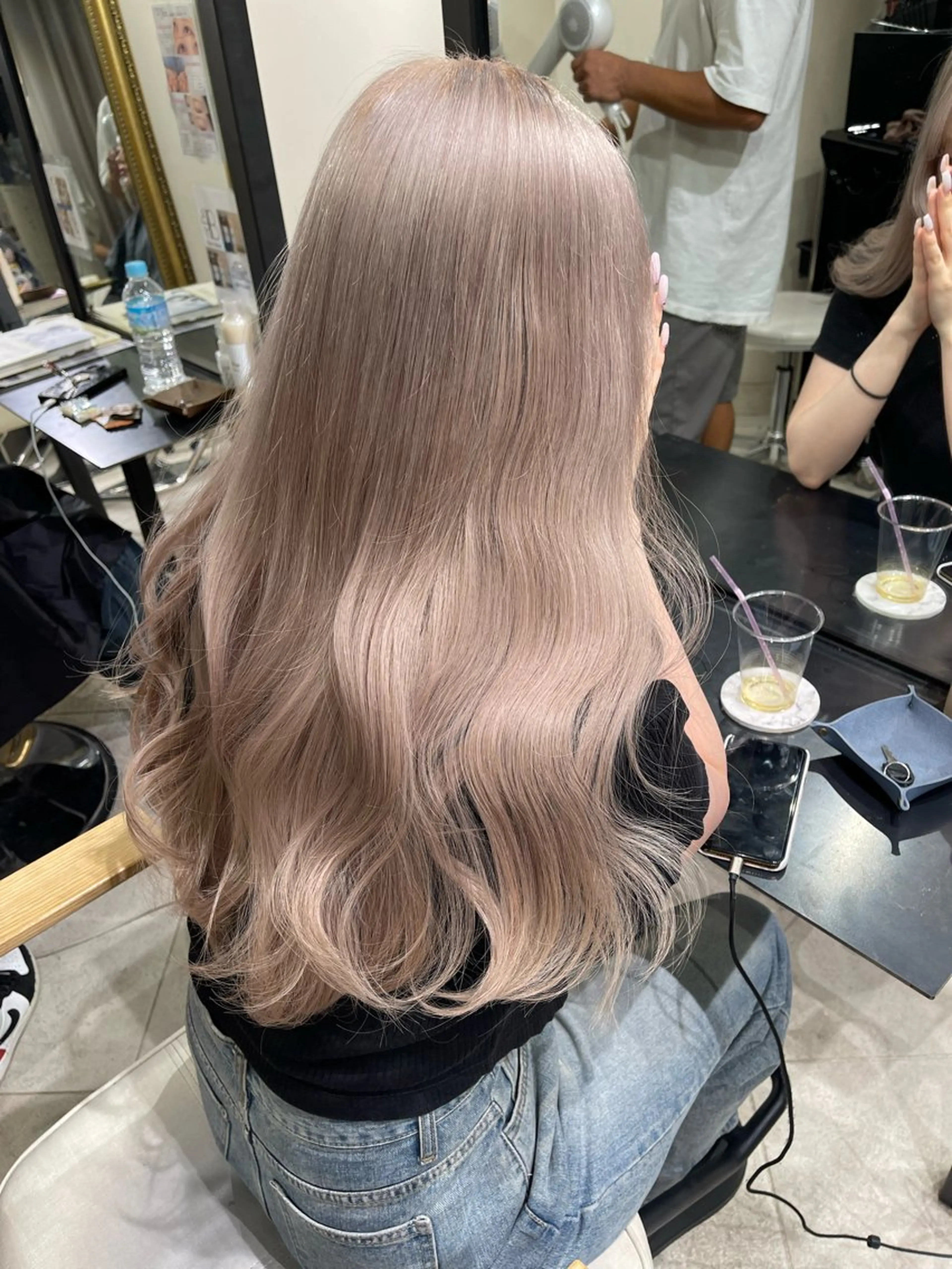 ロング カラー ブリーチ ケアカラー ダブルカラー ハイトーンカラー ヘアカラー 馴染み100%🔥 エクステ/daikiのヘアスタイル