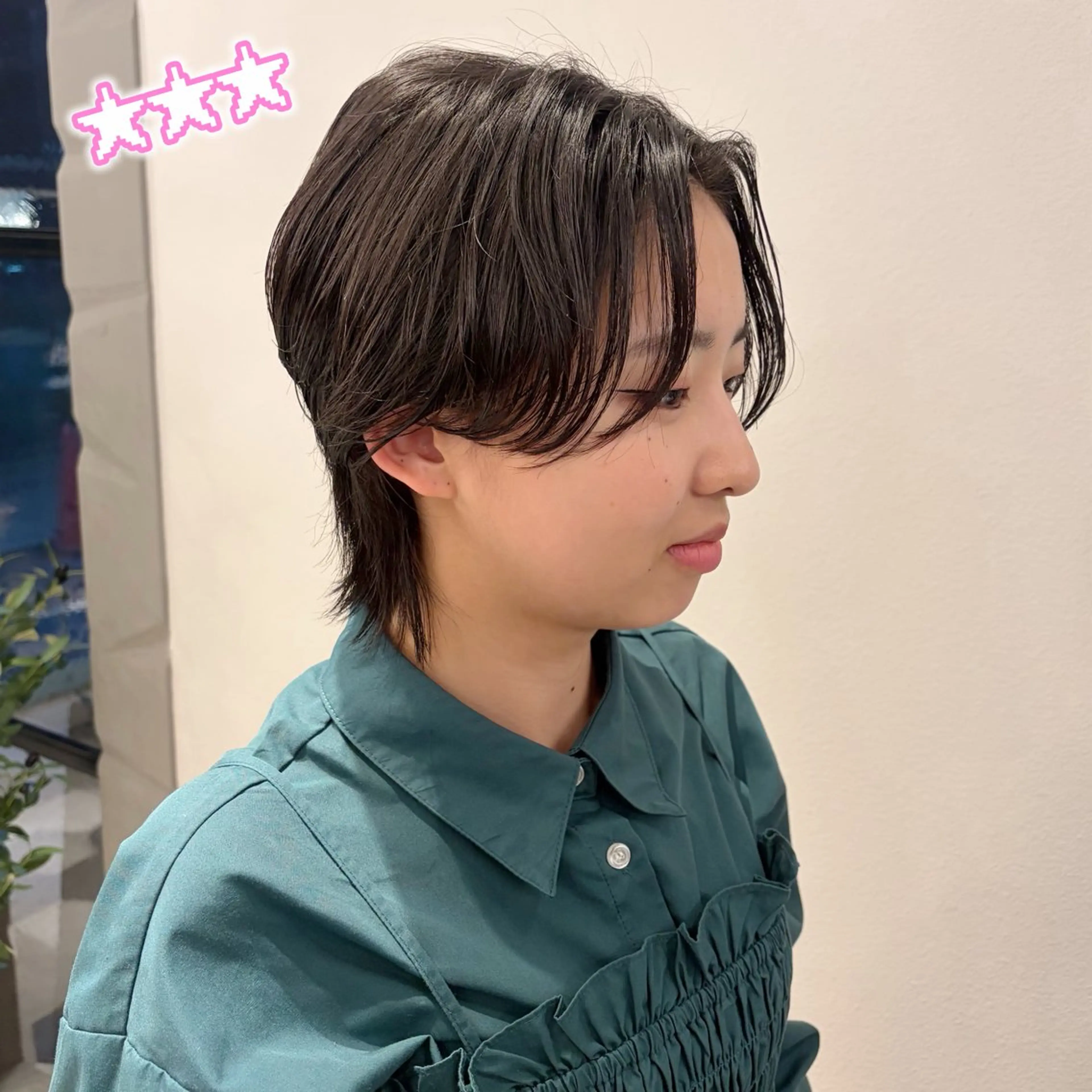 ショート ショートヘア ウルフカット カット ヘアカラー 顔周り/ガーリー /ヘアメ/あつはのヘアスタイル