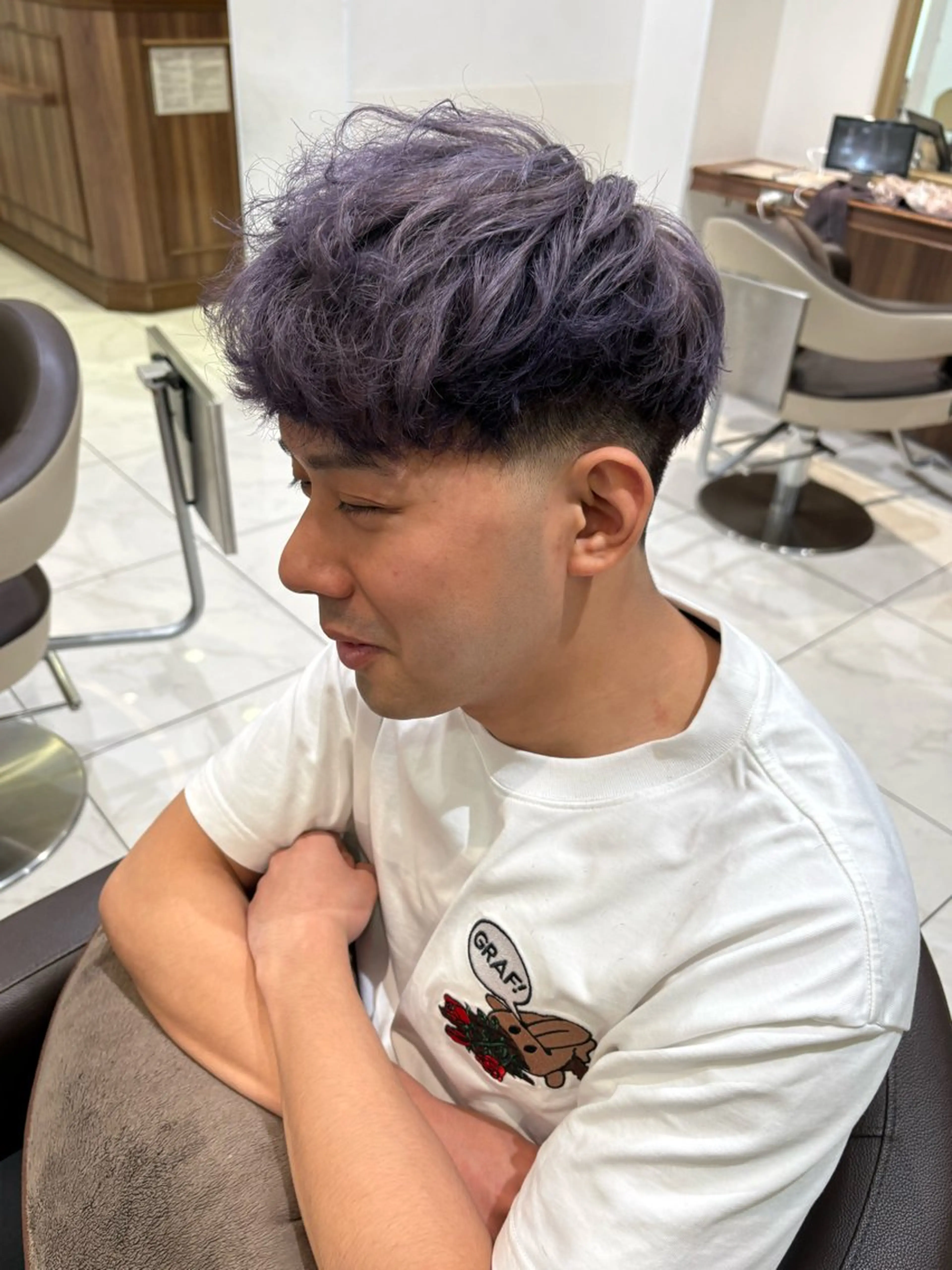 カラー メンズ ヘアカラー 🐾Ash平井 ハセベ🐾のヘアスタイル