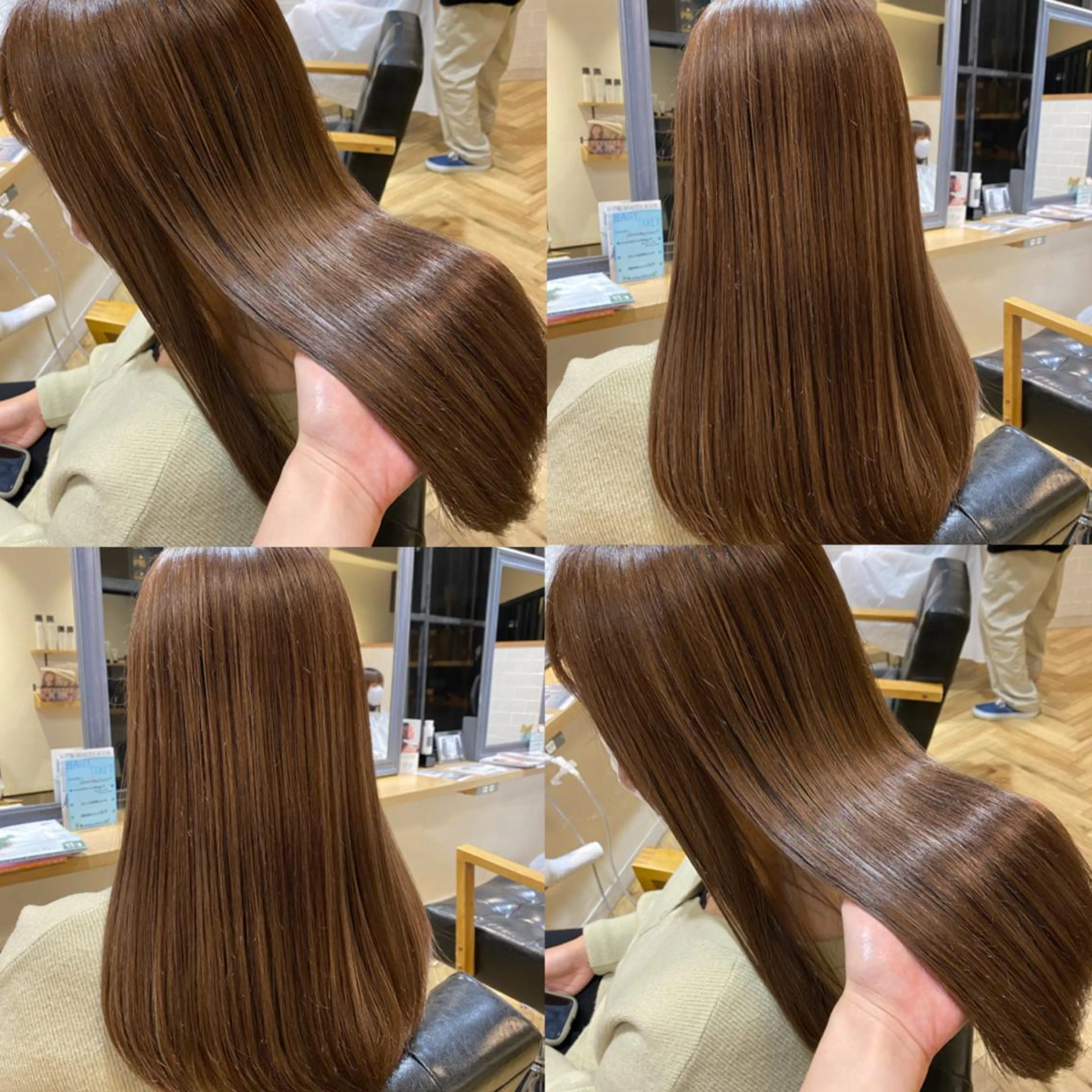 ロング カラー ハイライトカラー ハイライト 艶カラー/韓国顔周り 🎀mamiのヘアスタイル