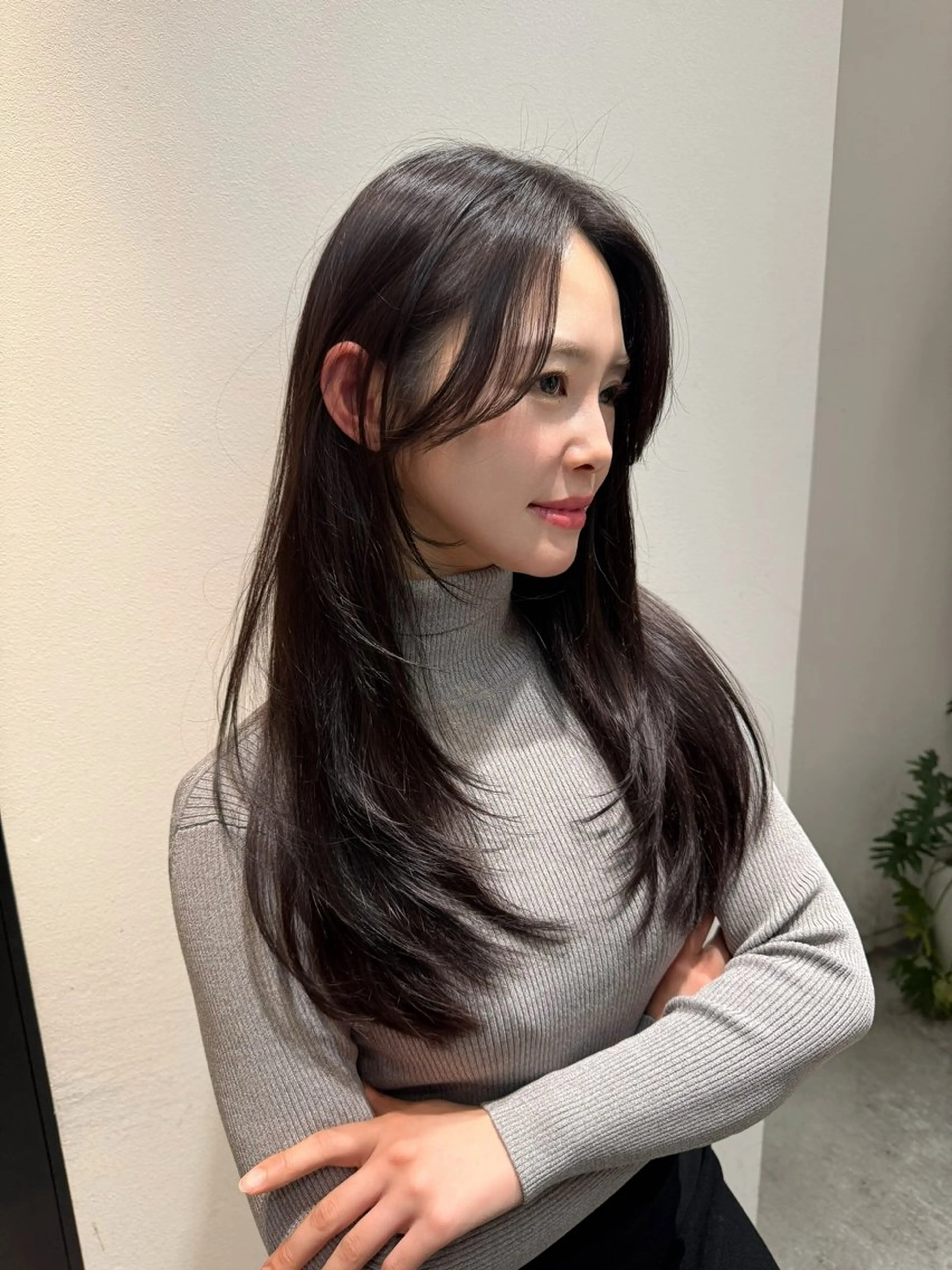 セミロング 奥田 蓮のヘアスタイル