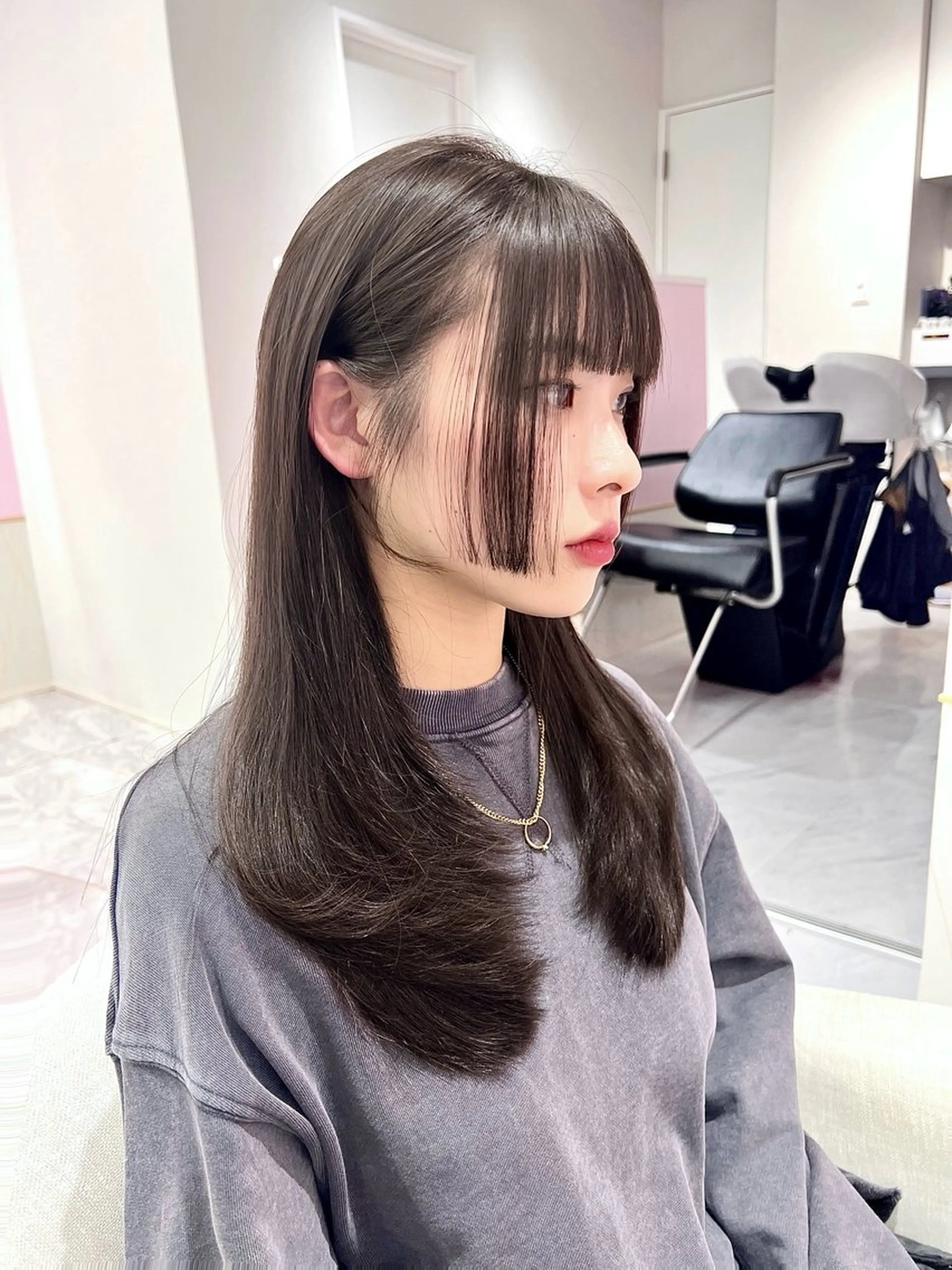 ロング カット ヘアカラー トリートメント 韓国/縮毛矯正/ カンタのヘアスタイル