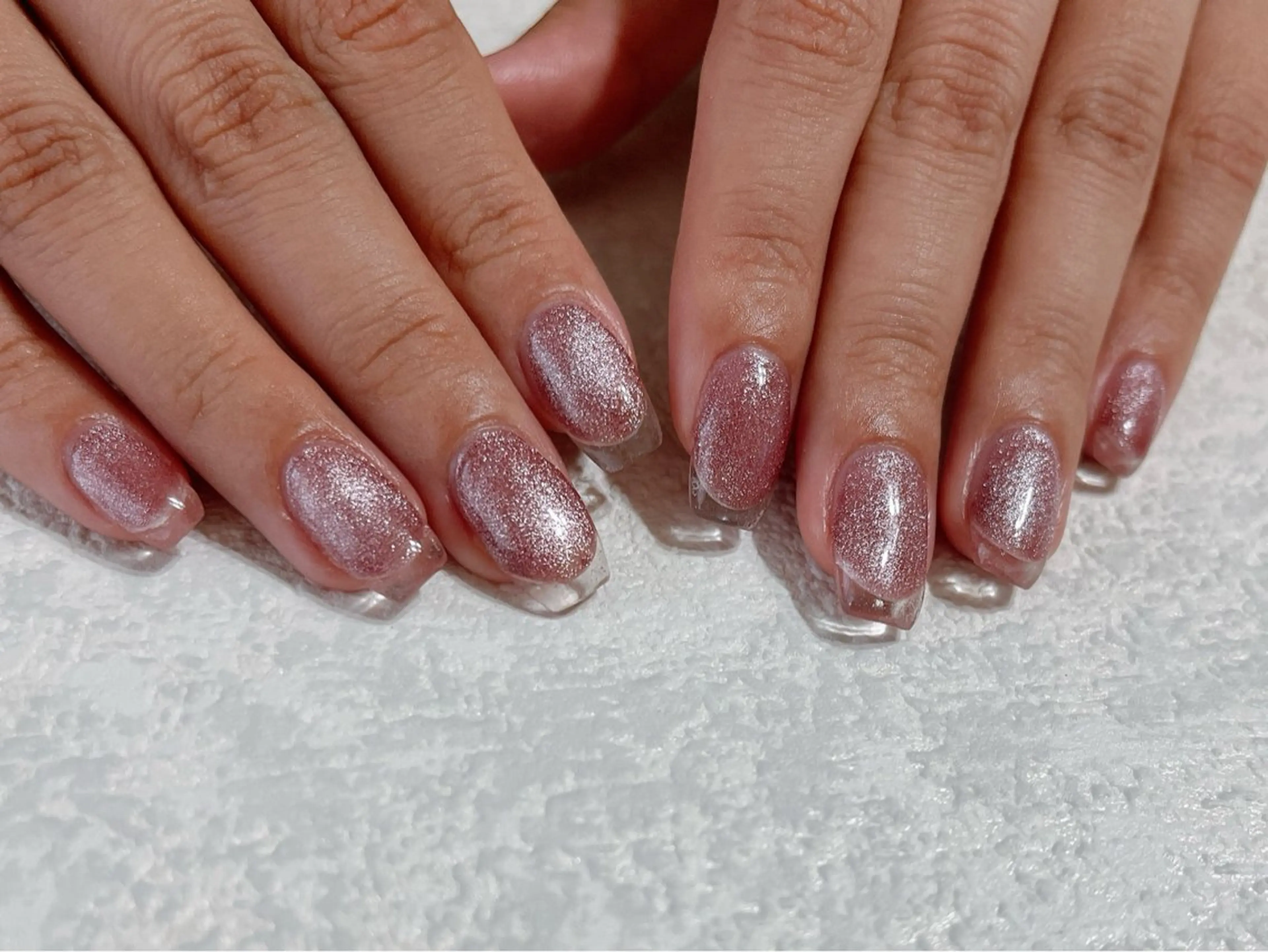 ネイル クリアネイル フレンチネイル ジェルネイル 韓国ネイル マグネットネイル kikinail 溝の口のネイルデザイン