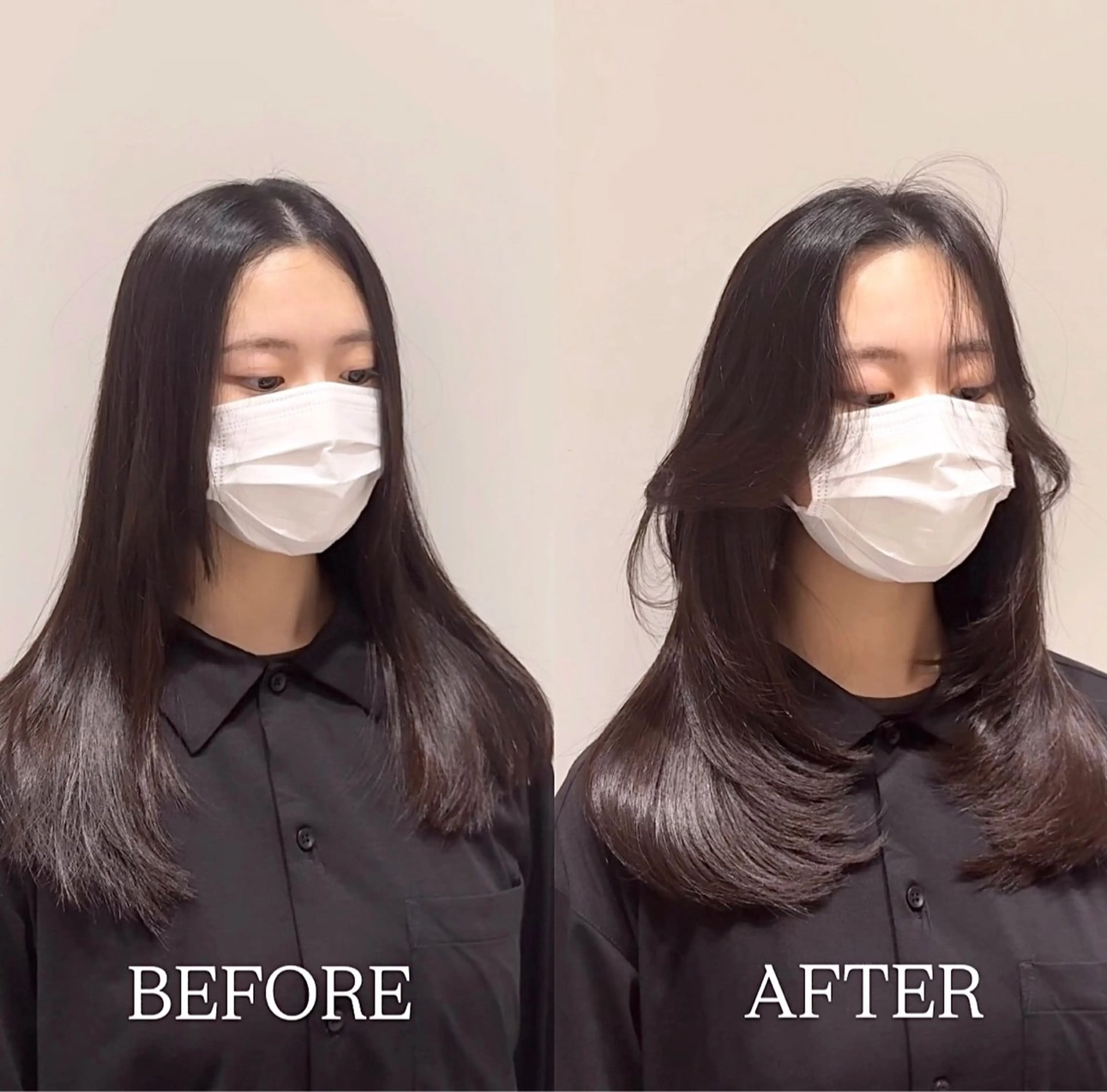 セミロング カラー カット ヘアカラー トリートメント SALOWIN 新宿三丁目EAST所属・韓国レイヤー🇰🇷 layercut✂️のヘアスタイル