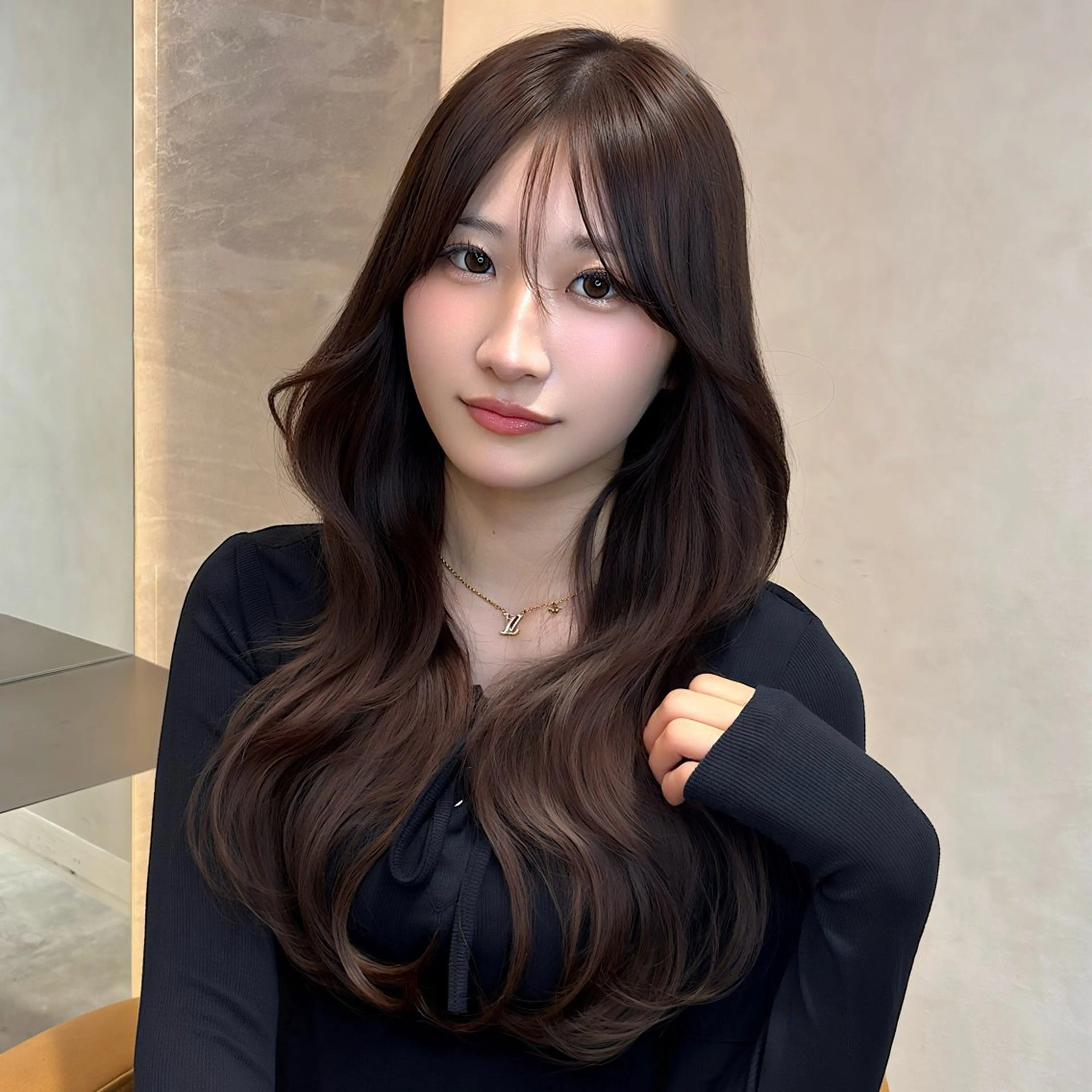 ロング カラー 🐉銀座/レイヤーカ ット縮毛矯正/RYUのヘアスタイル