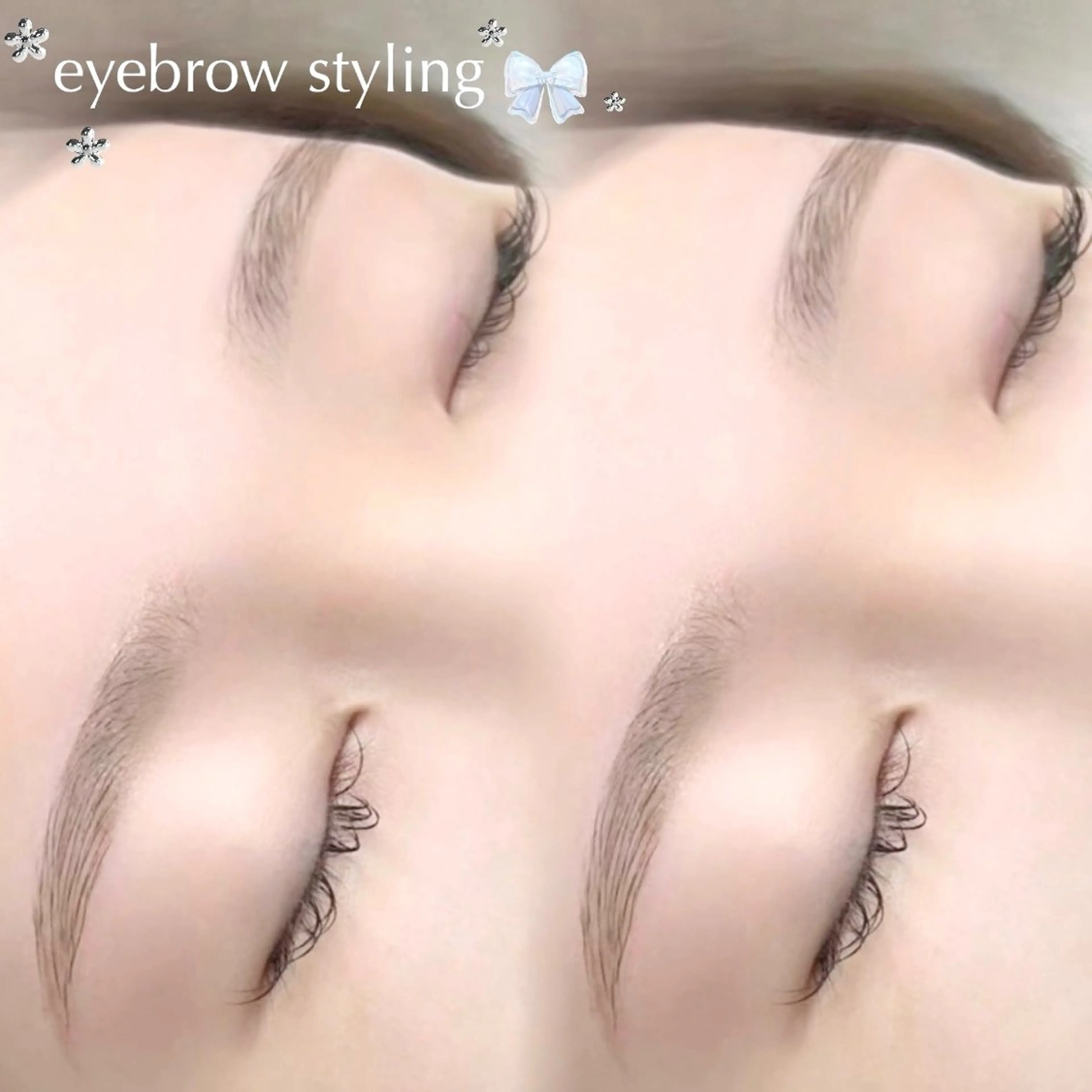 🩶WAXアイブロウスタイリング+間引き／仕上げメイク付き🎀の写真