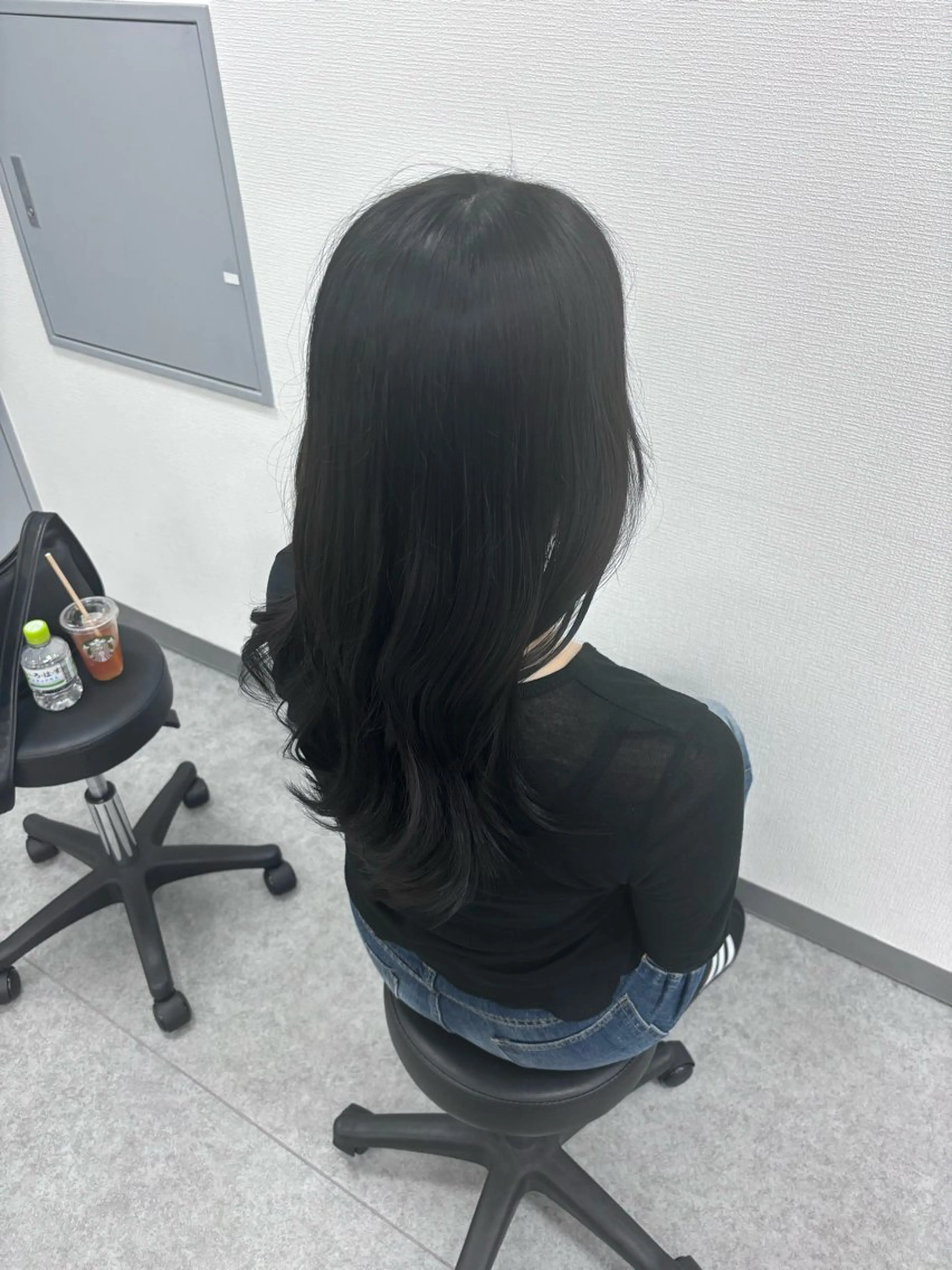 ロング カラー カット ヘアカラー 韓国風暗髪ヘア🤍 🫧MIREIのヘアスタイル