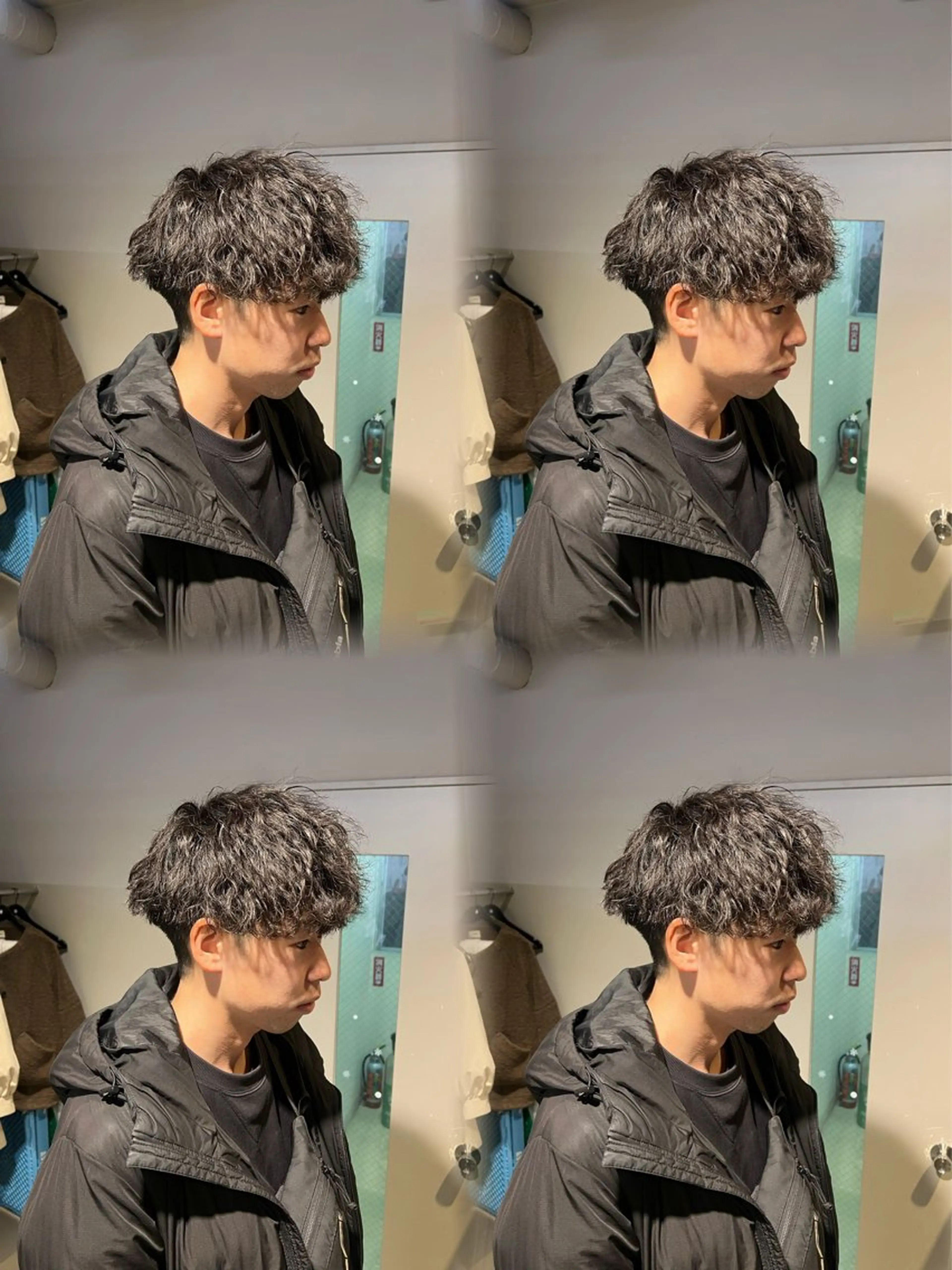 ショート カラー パーマ メンズ カット パーマ 韓国レイヤーカット /REIのヘアスタイル