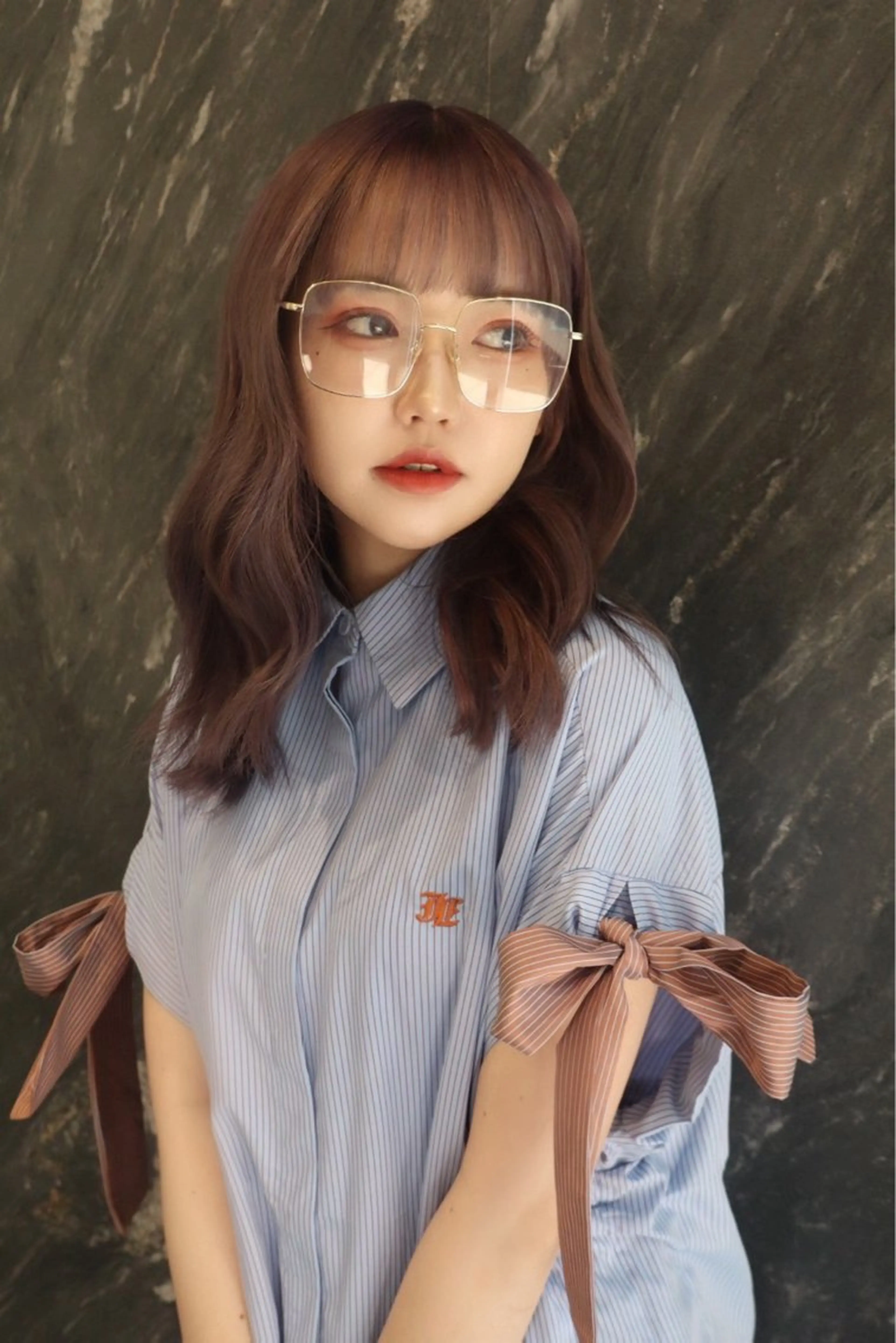 セミロング カラー レイヤーカット /ハイトーンchaoのヘアスタイル