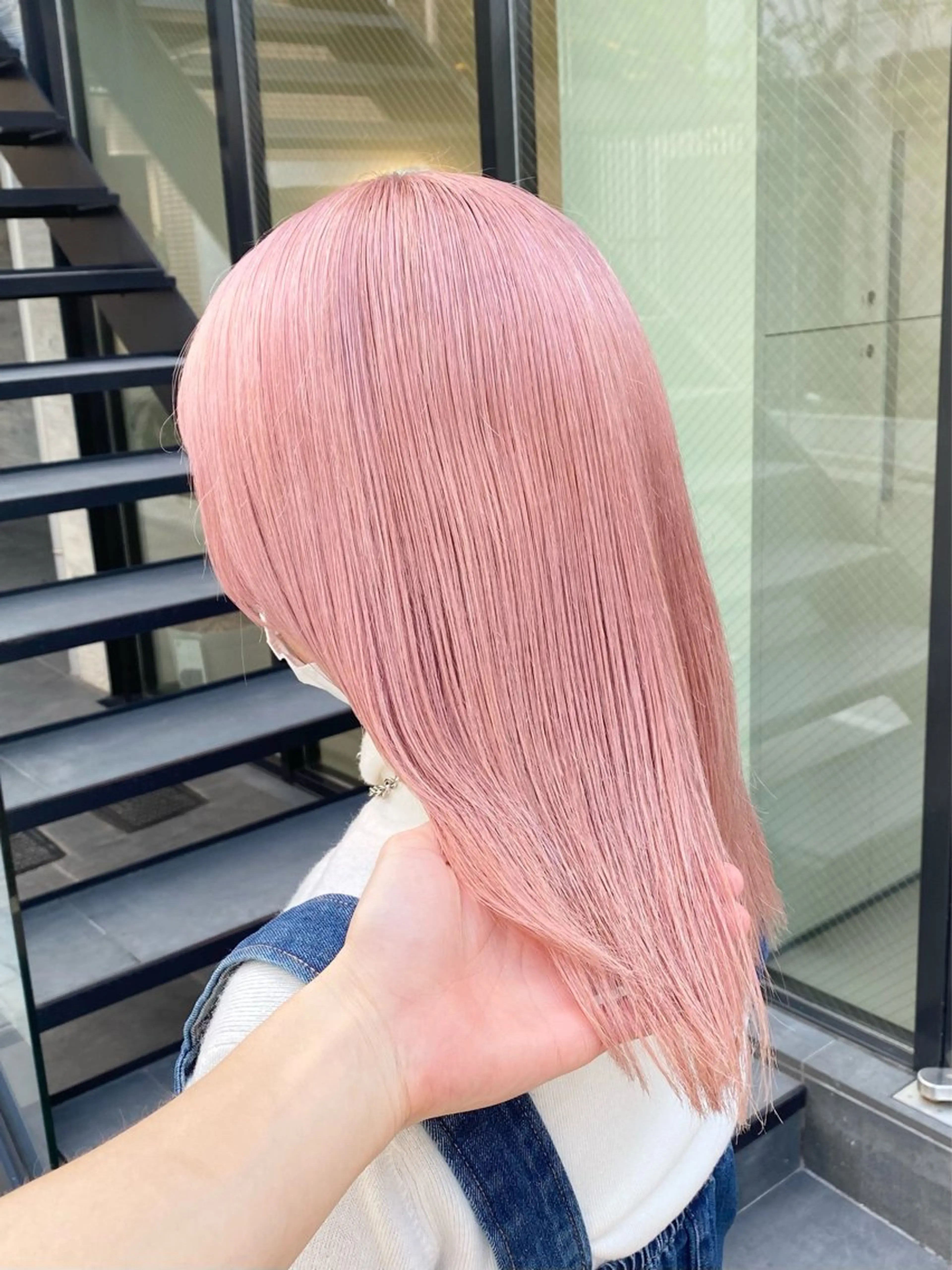 セミロング カラー ヘアアレンジ ヘアカラー SOL.JINGUMAE所属・原宿・デザインカラー YUI🤍ྀིのヘアスタイル