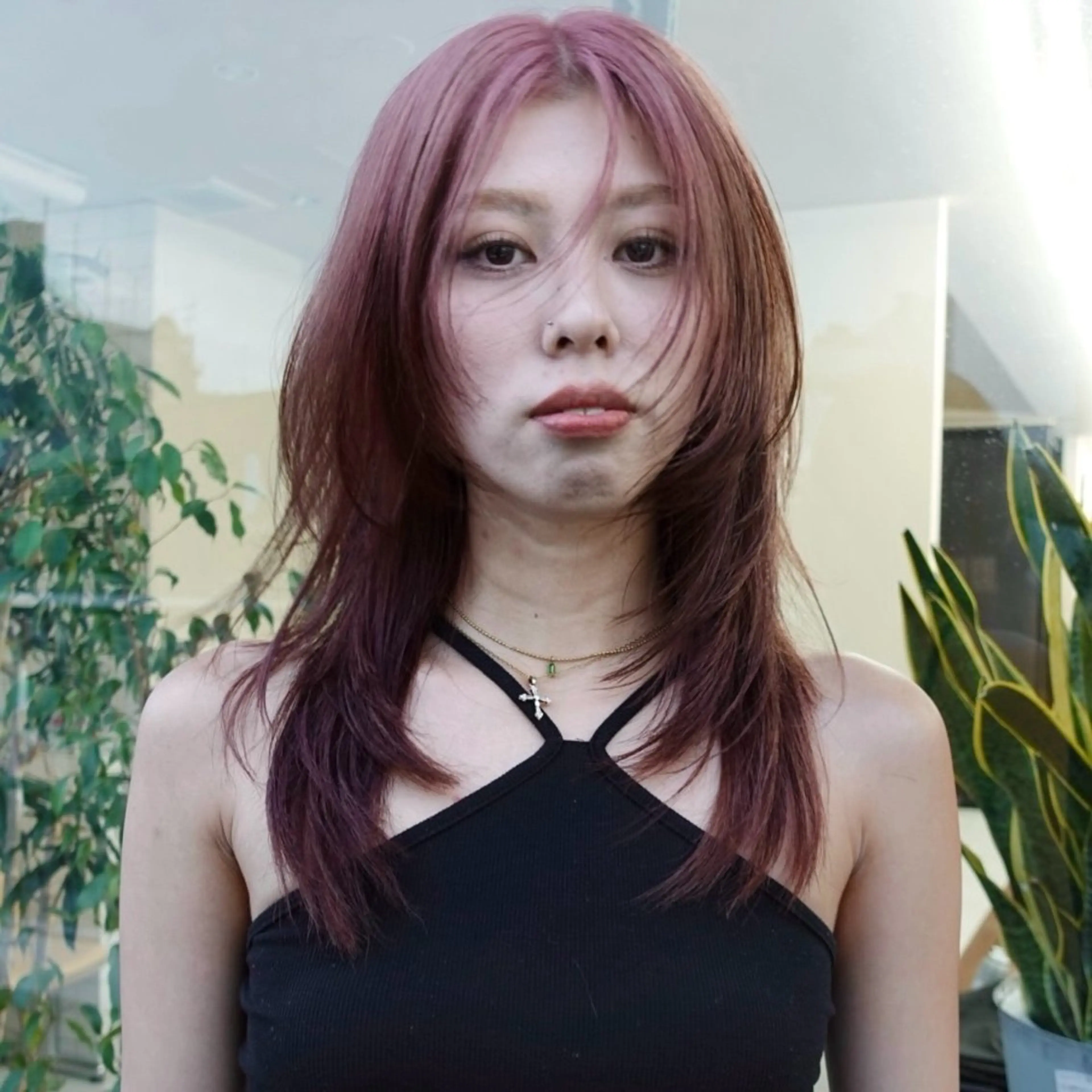 ミディアム カラー ショートボブ ブリーチ ブロンド ケアブリーチ 透明感カラー カット ヘアカラー トリートメント レイヤー専門家 ダブルカラー修のヘアスタイル