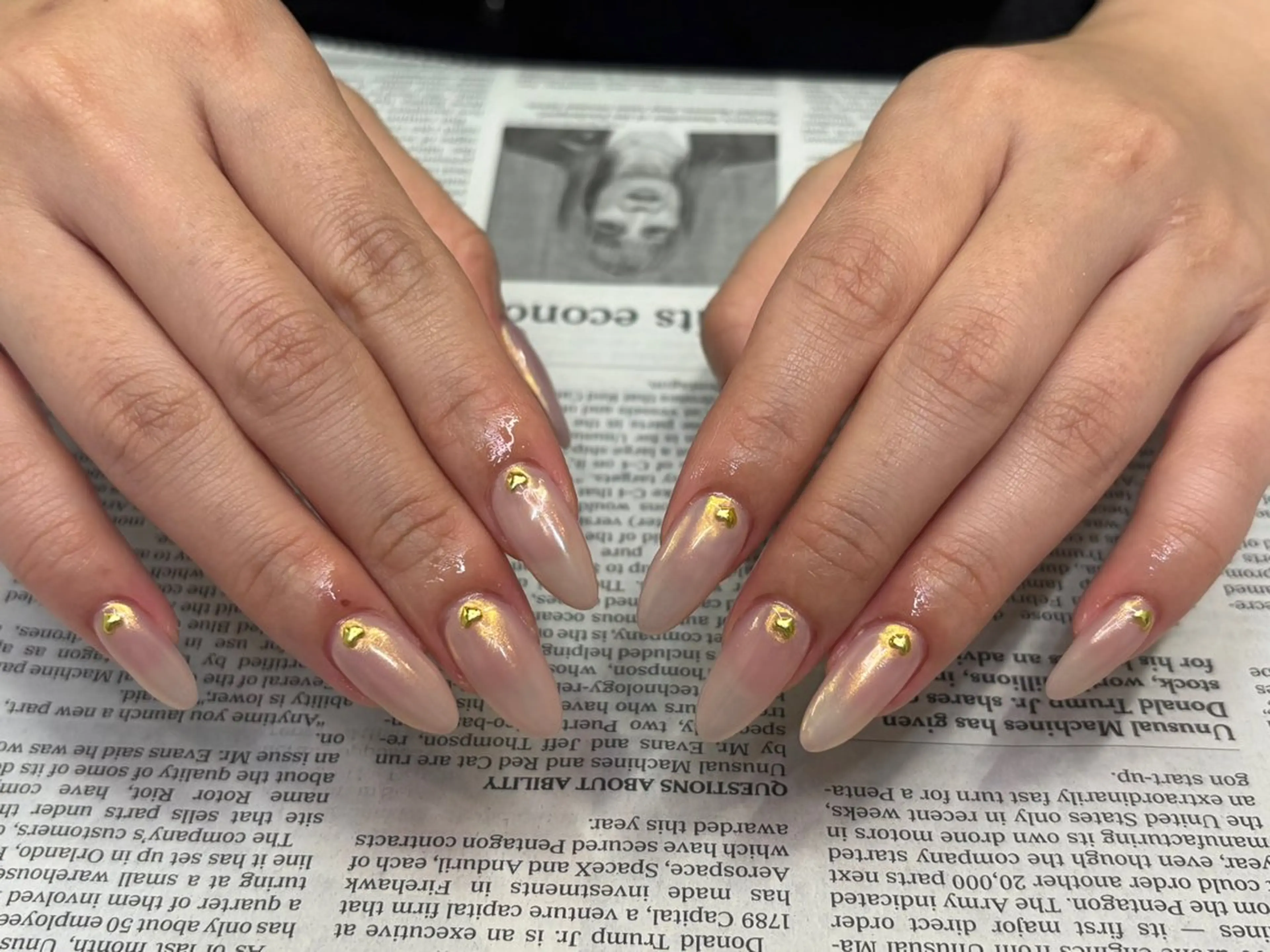 ネイル ジェルネイル ハート シンプルネイル 春ネイル 夏ネイル ハンドネイル M Hのネイルデザイン