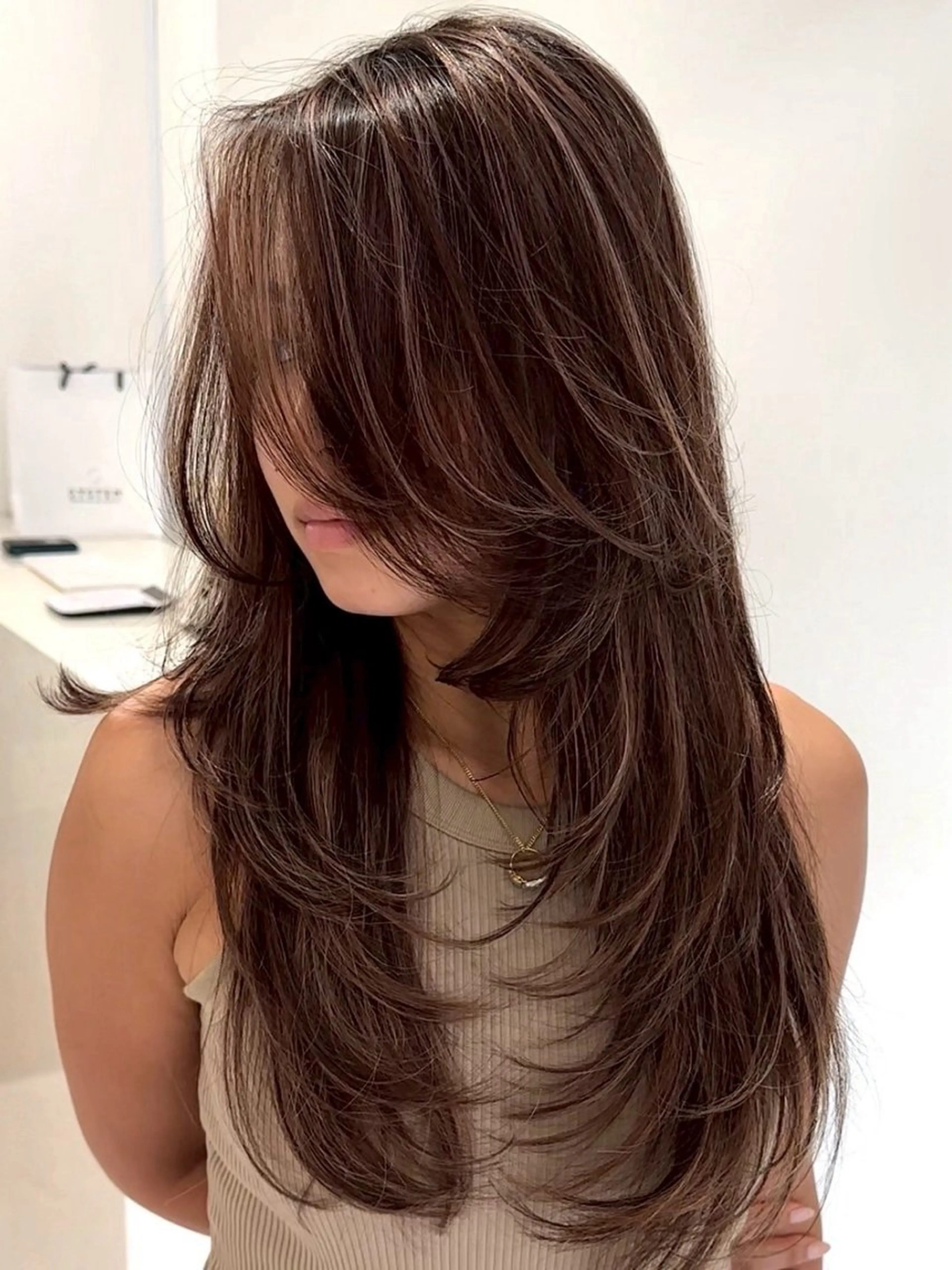 ロング カラー レイヤーカット レイヤー/髪質改善/ ブリーチ/コタケのヘアスタイル