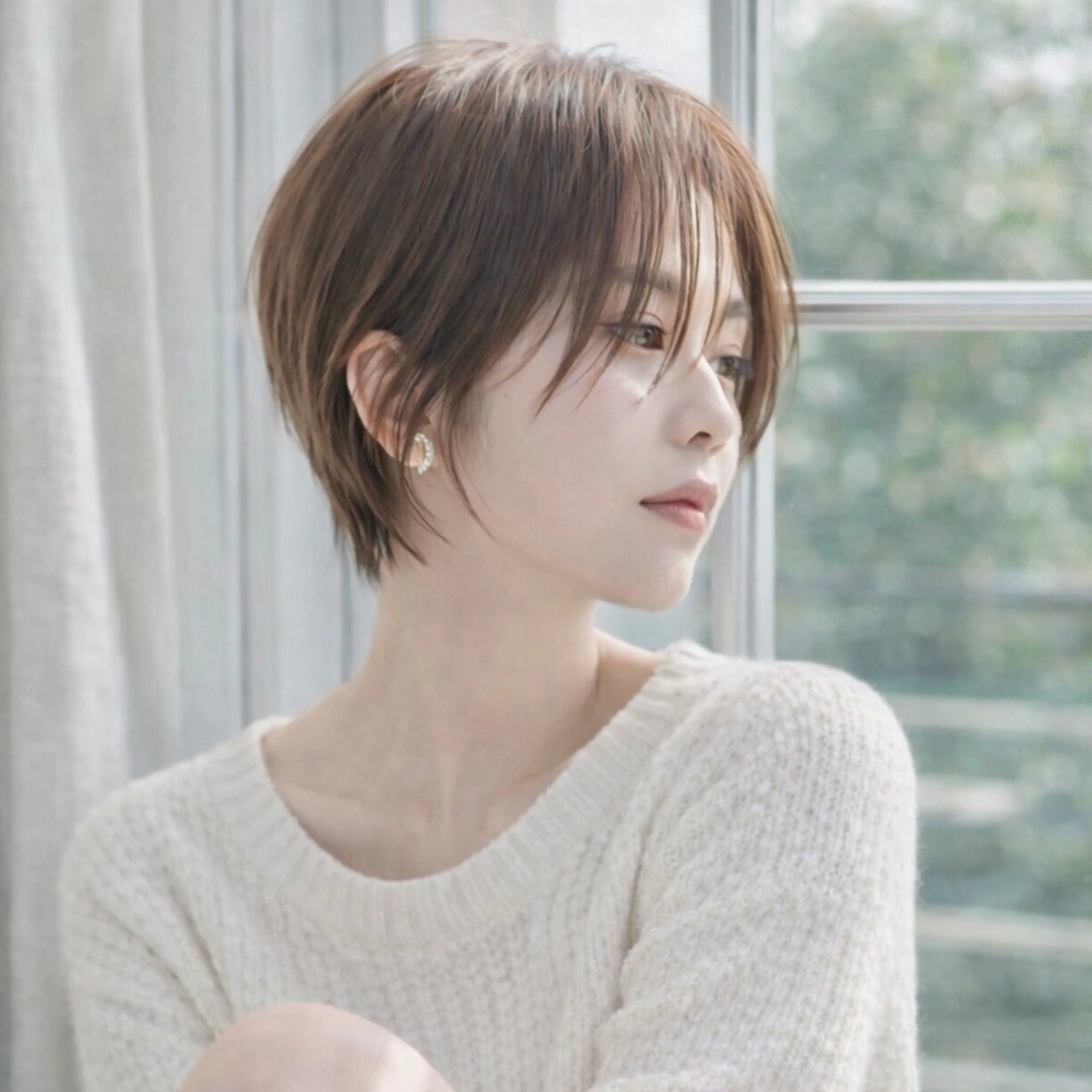 ショート カット ヘアカラー トリートメント ヘッドスパ 【3月限定】 ショート　岡　那輝のヘアスタイル