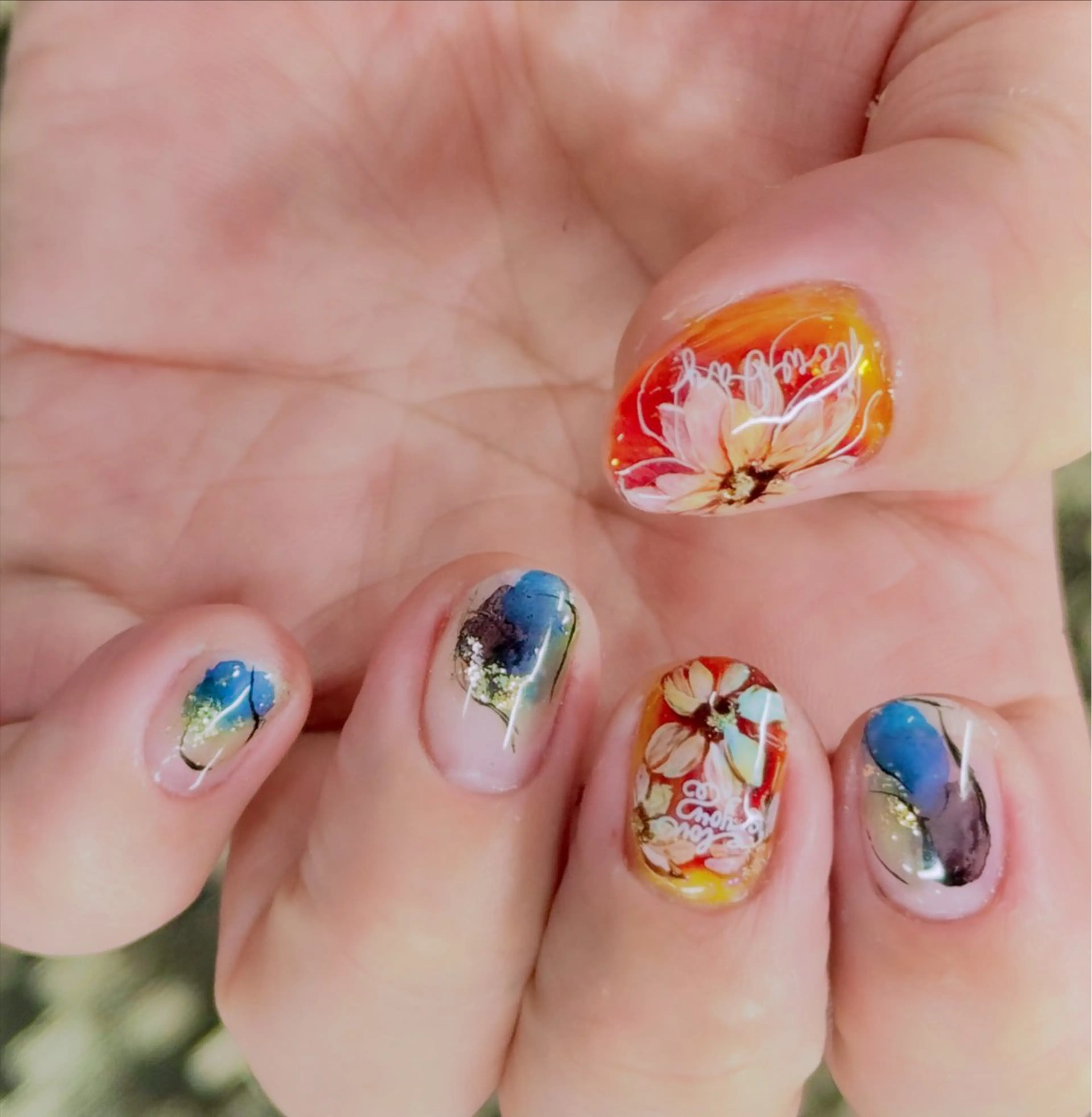 ネイル アートネイル フラワーネイル シンプルネイル サロン リムネイルのネイルデザイン