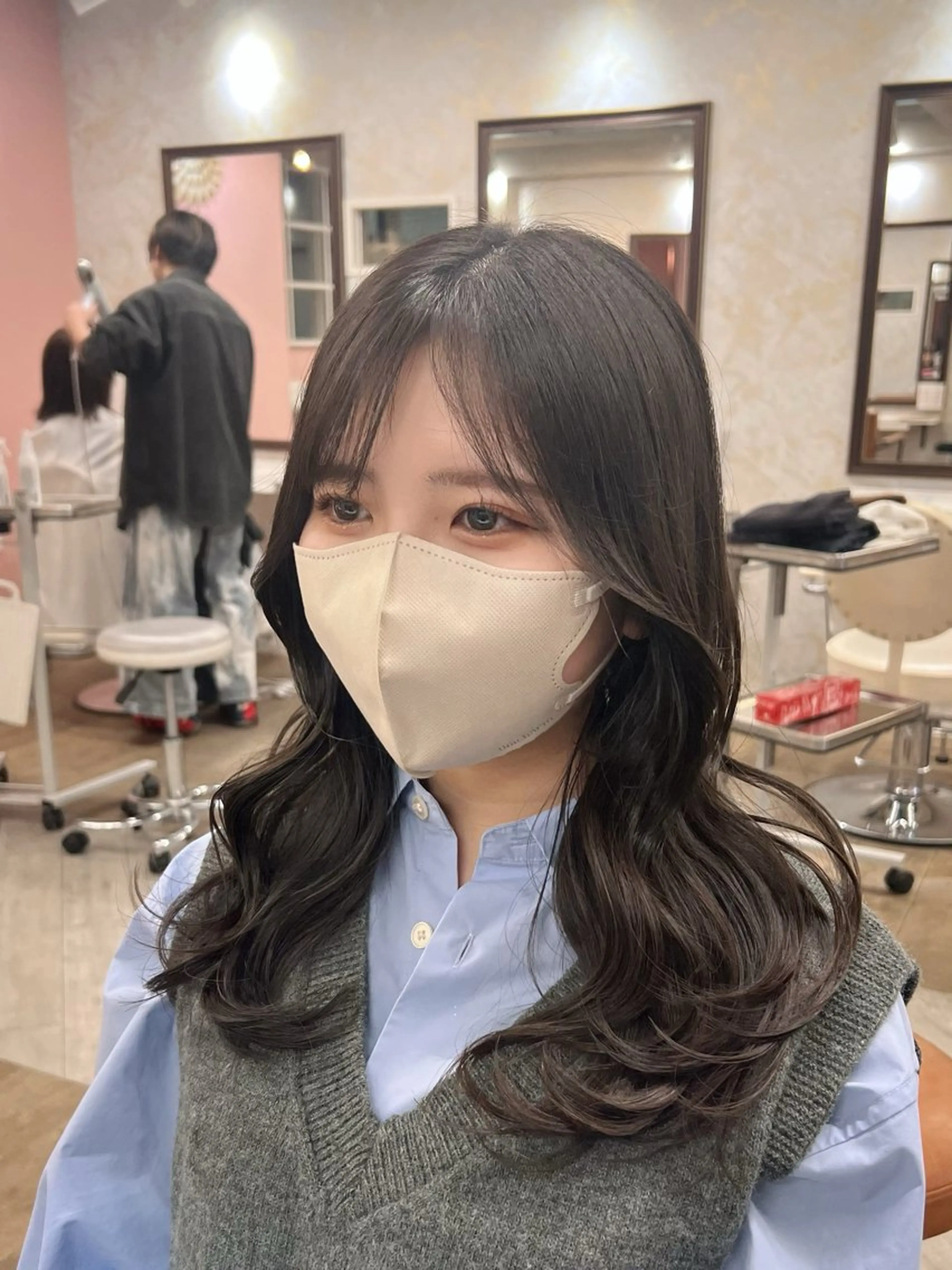 セミロング カット ヘアカラー トリートメント 髪質改善特化💫 韓国ヘアAyumuのヘアスタイル