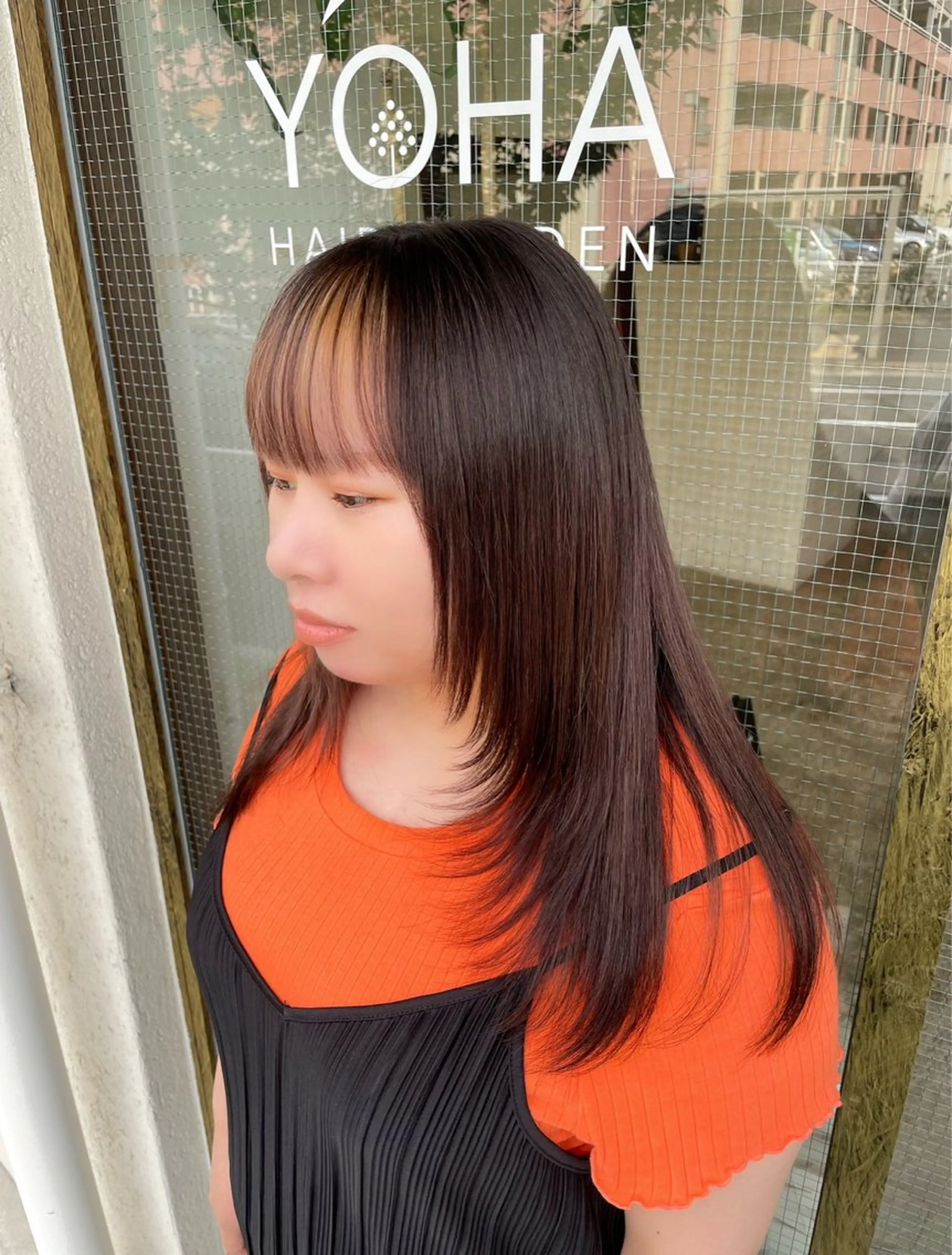 ロング 顔まわりレイヤー 顔周りカット レイヤーカット YOHA HAIR PARTNER所属・内藤 さつきのヘアスタイル