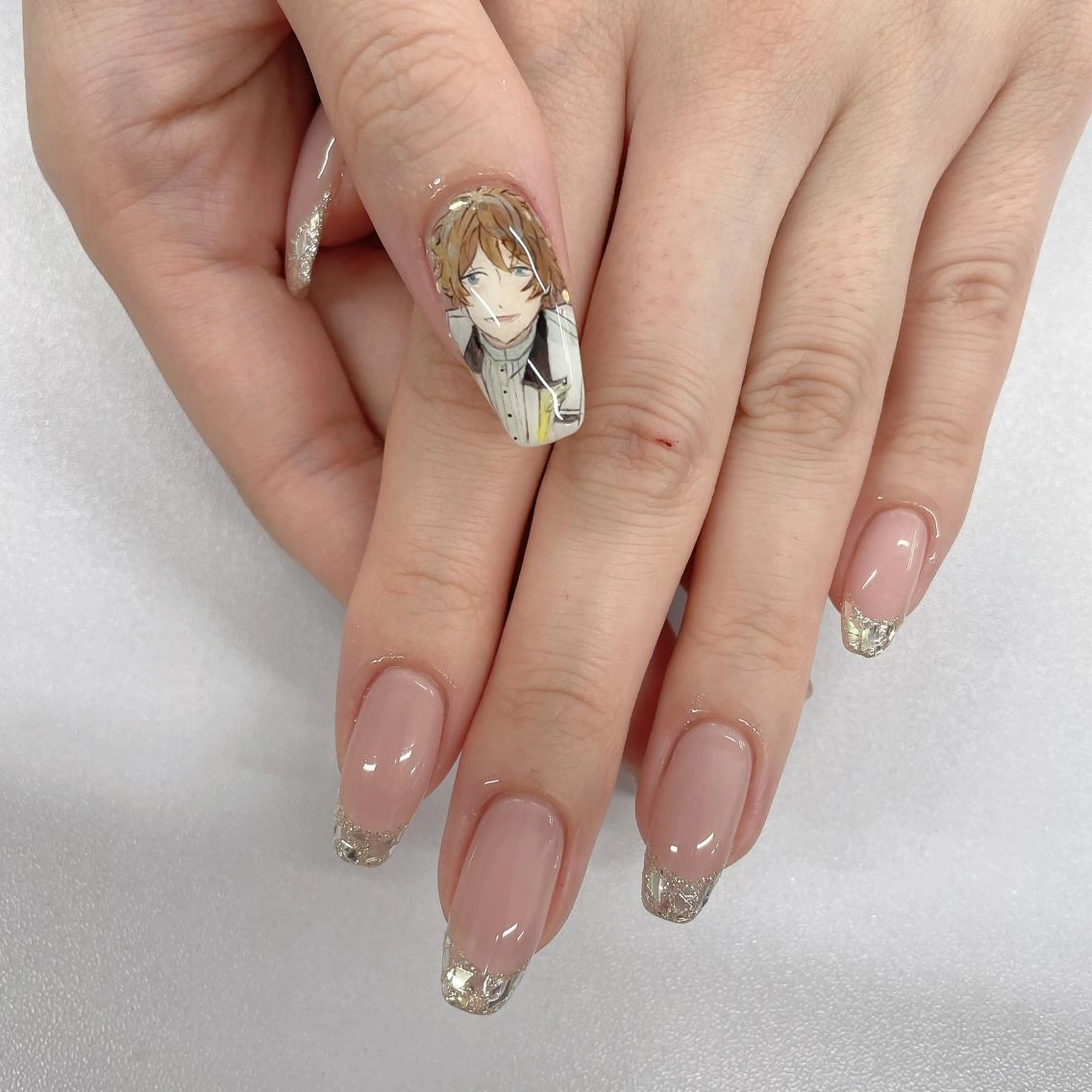 ネイル フレンチネイル ガラスフレンチ ハンドネイル ハンドケア NAIL SALON le'ana所属・NAIL SALON le'anaのネイルデザイン