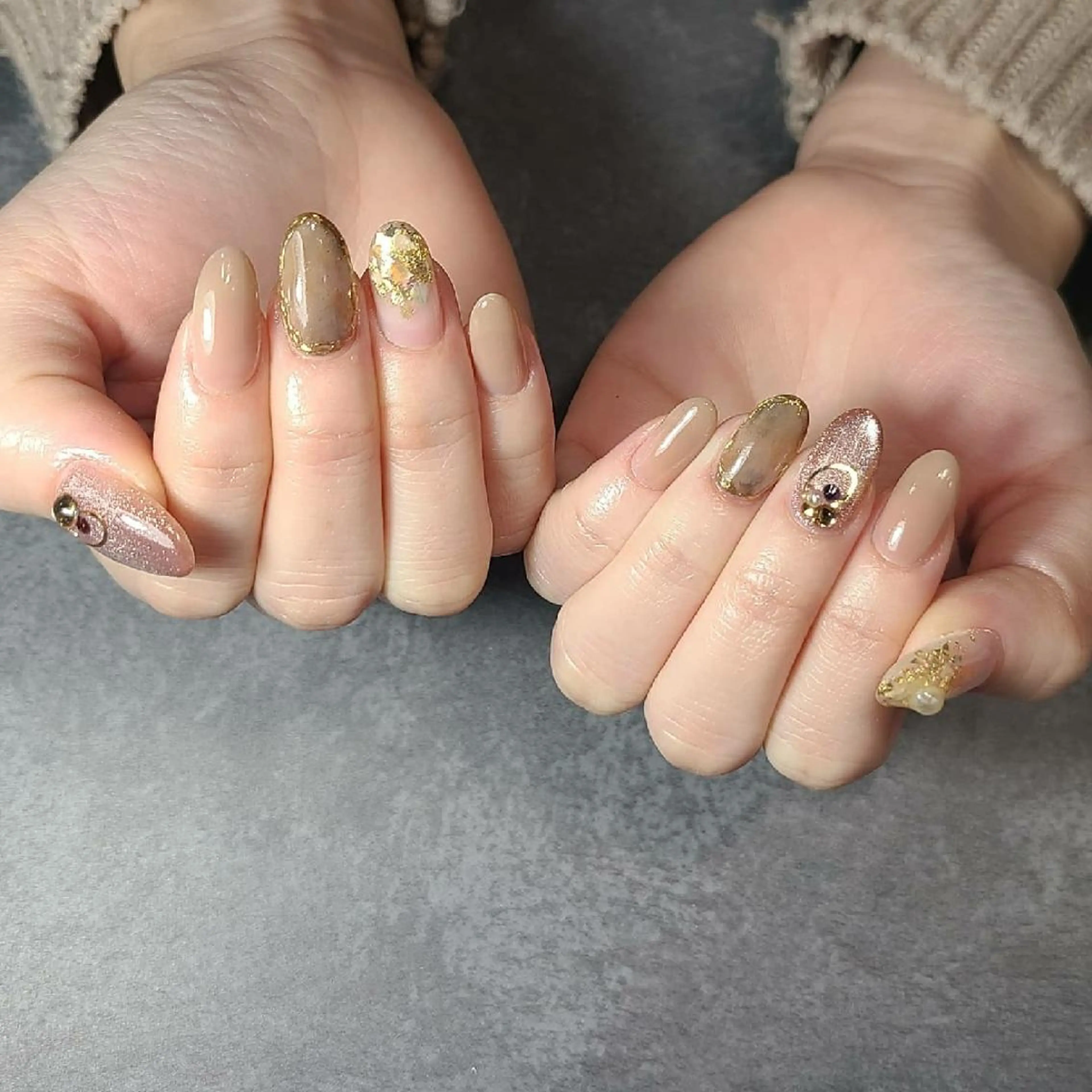 ネイル ジェルネイル マグネットネイル ミラーネイル ニュアンスネイル NOGUCHI  KANAのネイルデザイン