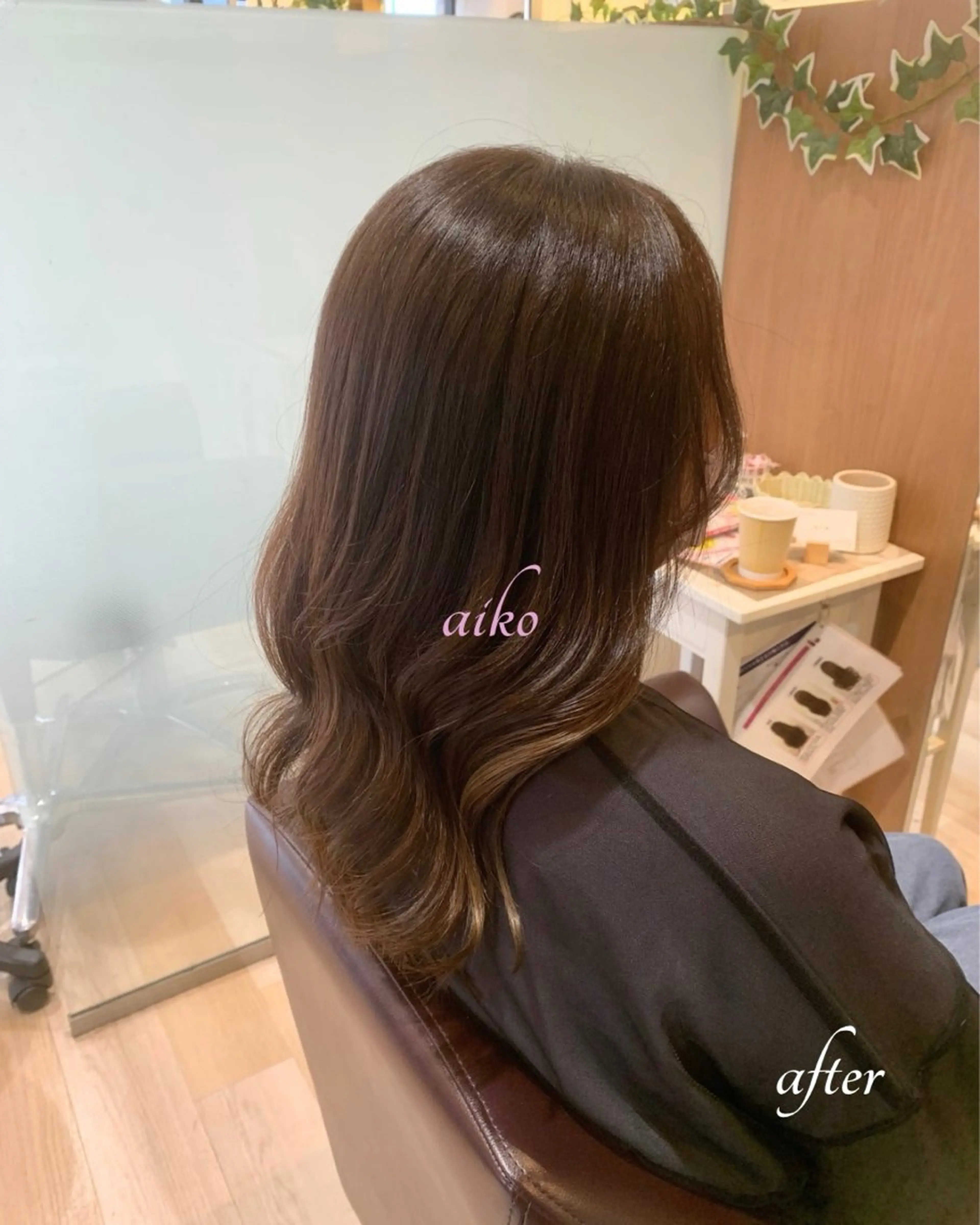 ロング カラー ブラウンカラー 透明感カラー カット ヘアカラー トリートメント L by first所属・ヘアスタイリスト 🔥aikoのヘアスタイル