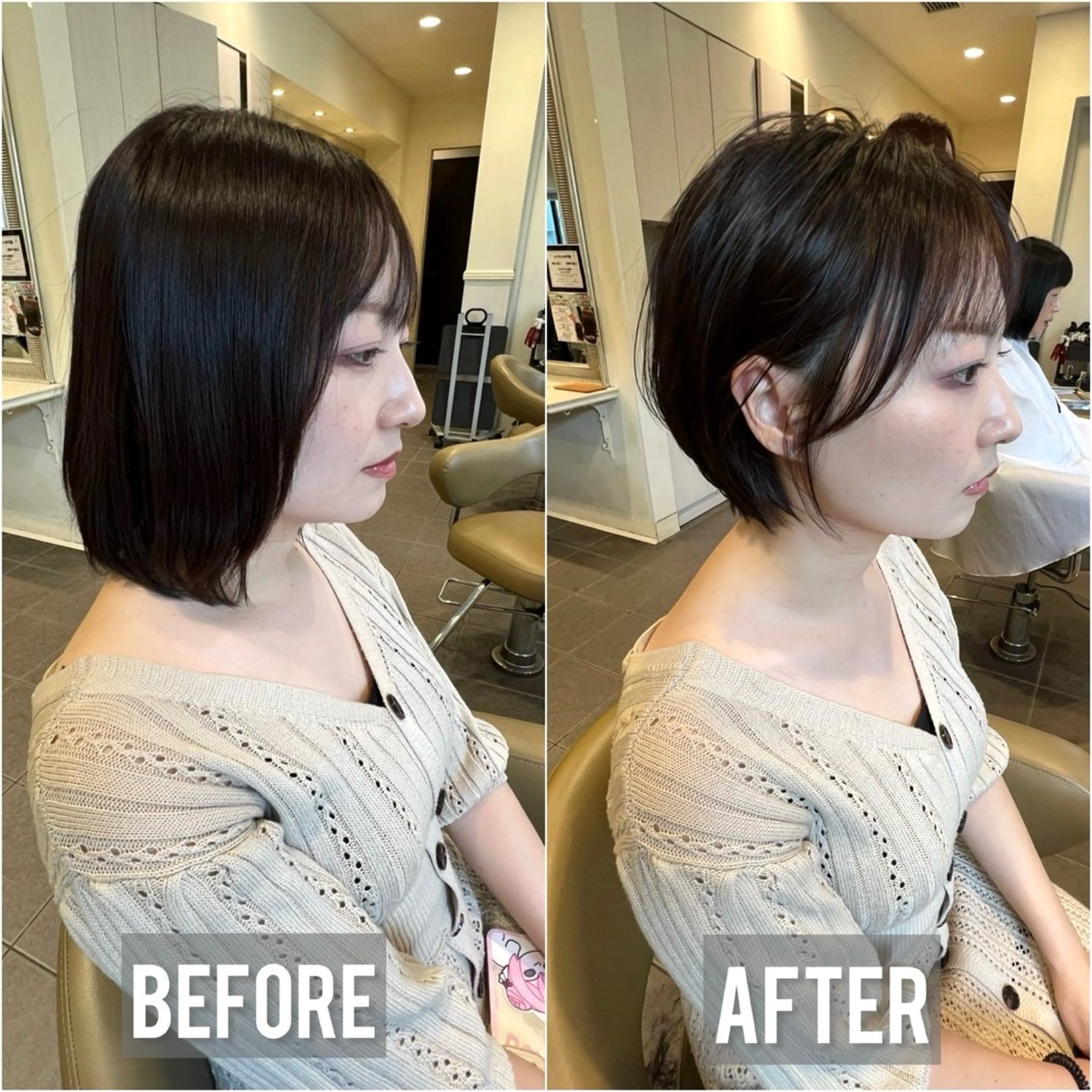 ショート ボブ 顔周りカット ハッシュカット 髪質改善 韓国風ヘア カット 🔮診断サロン 【BASSA】🔮のヘアスタイル