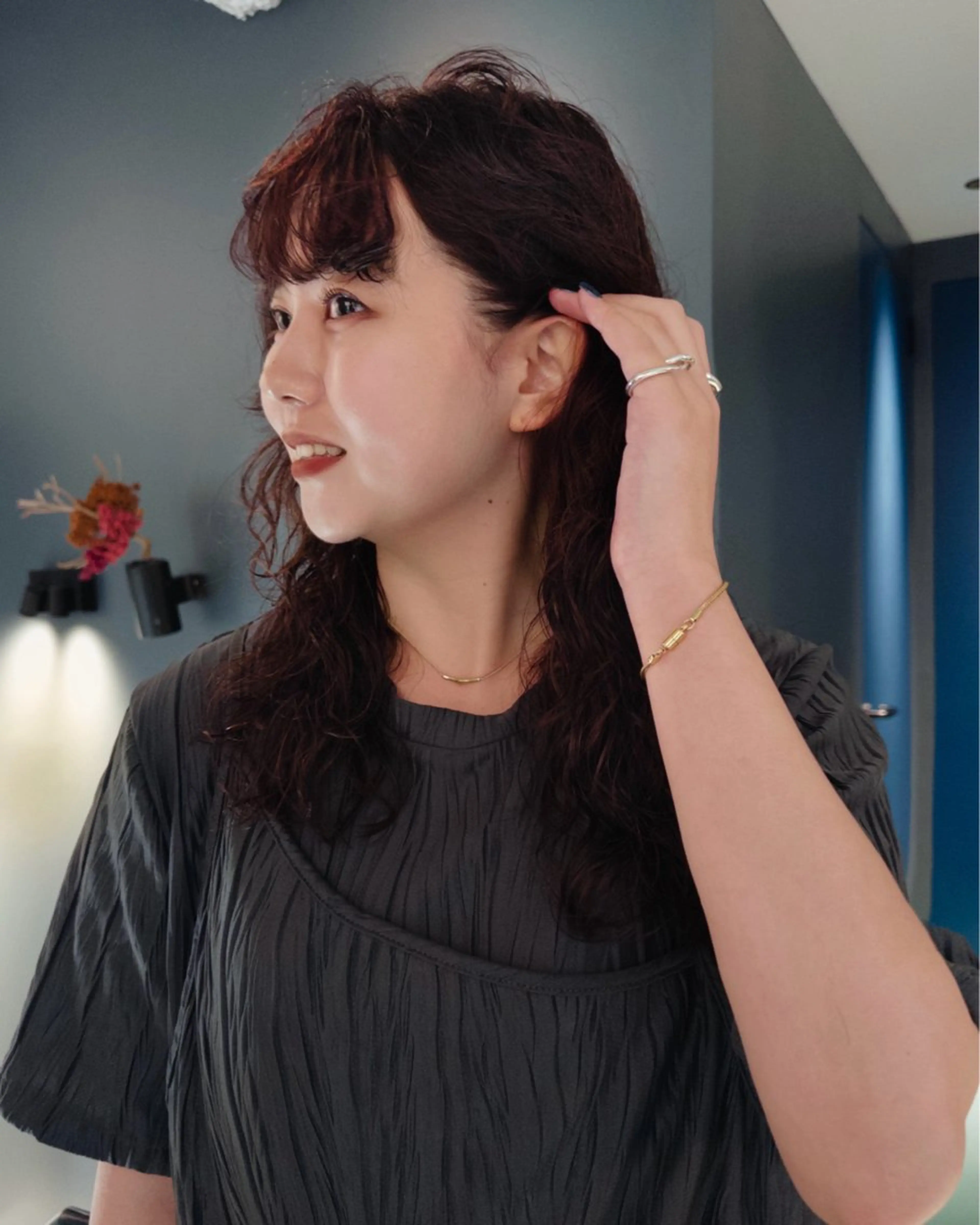 ミディアム パーマ カット パーマ レイヤー/パーマ /ウルフ/nabeのヘアスタイル