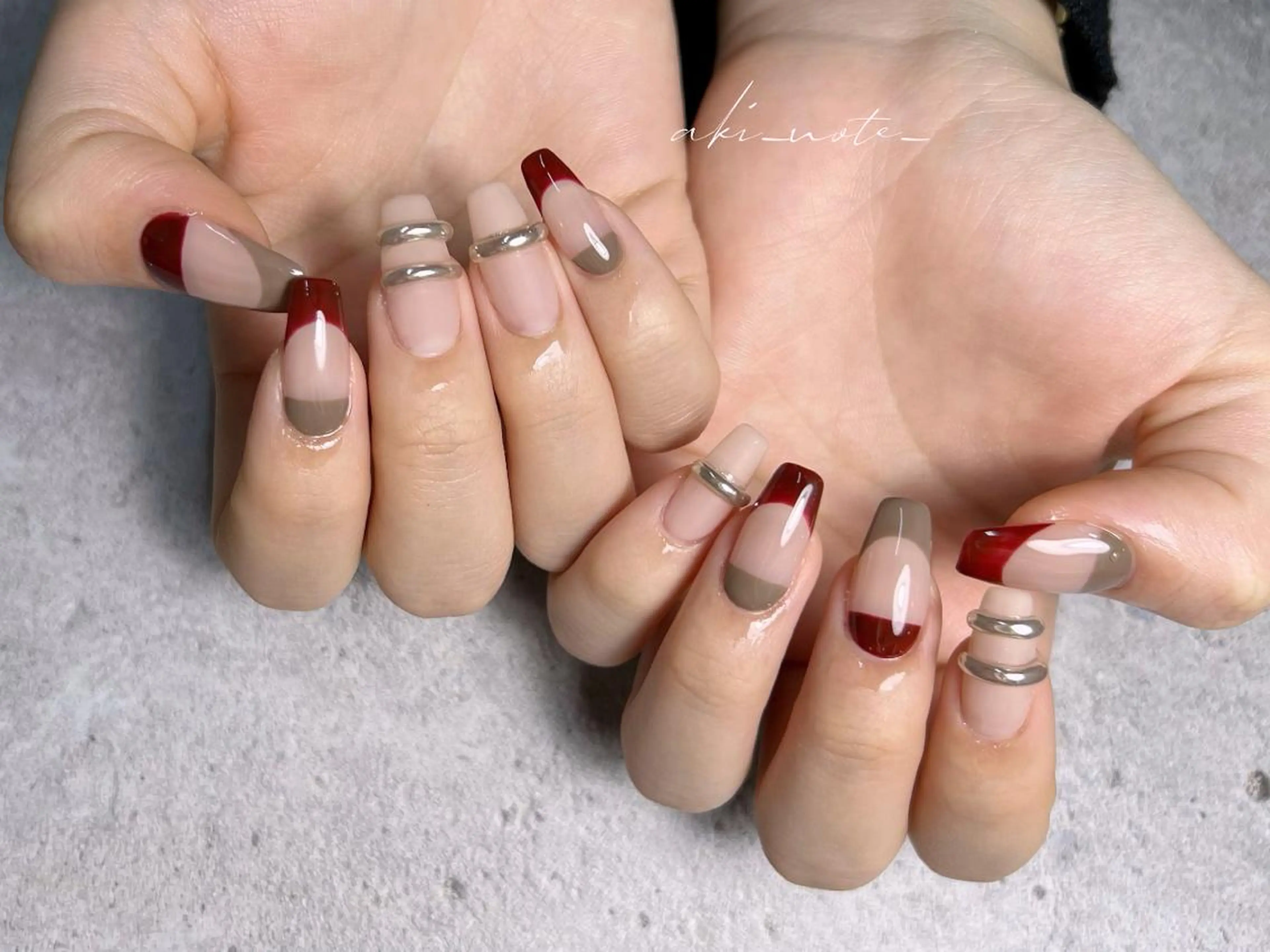 ネイル フレンチネイル ハンドネイル フットネイル GRANDE大須 栄/店長 aki🌙のネイルデザイン