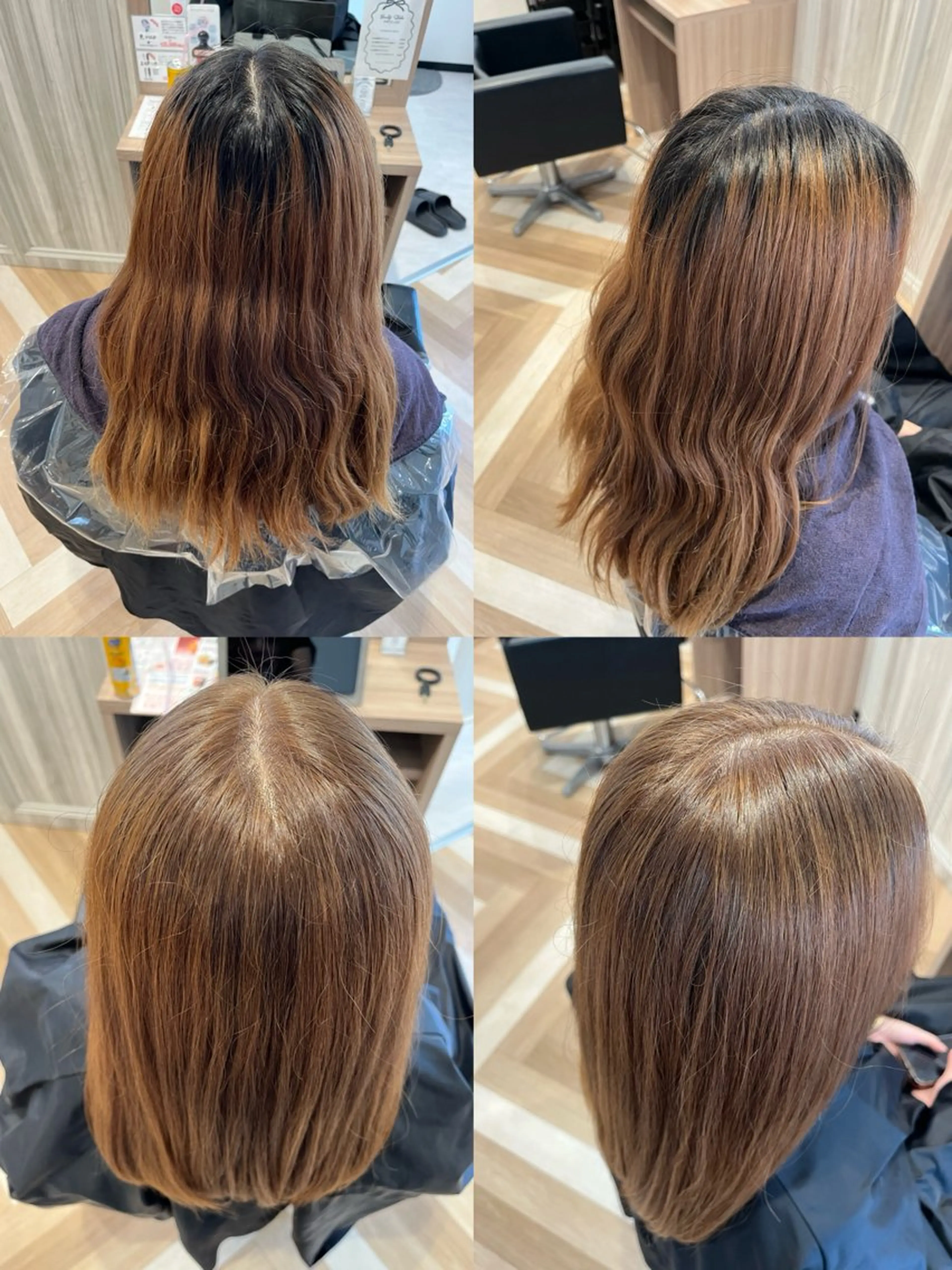 セミロング カラー ヘアカラー ARISE🐳 安達 紫帆のヘアスタイル