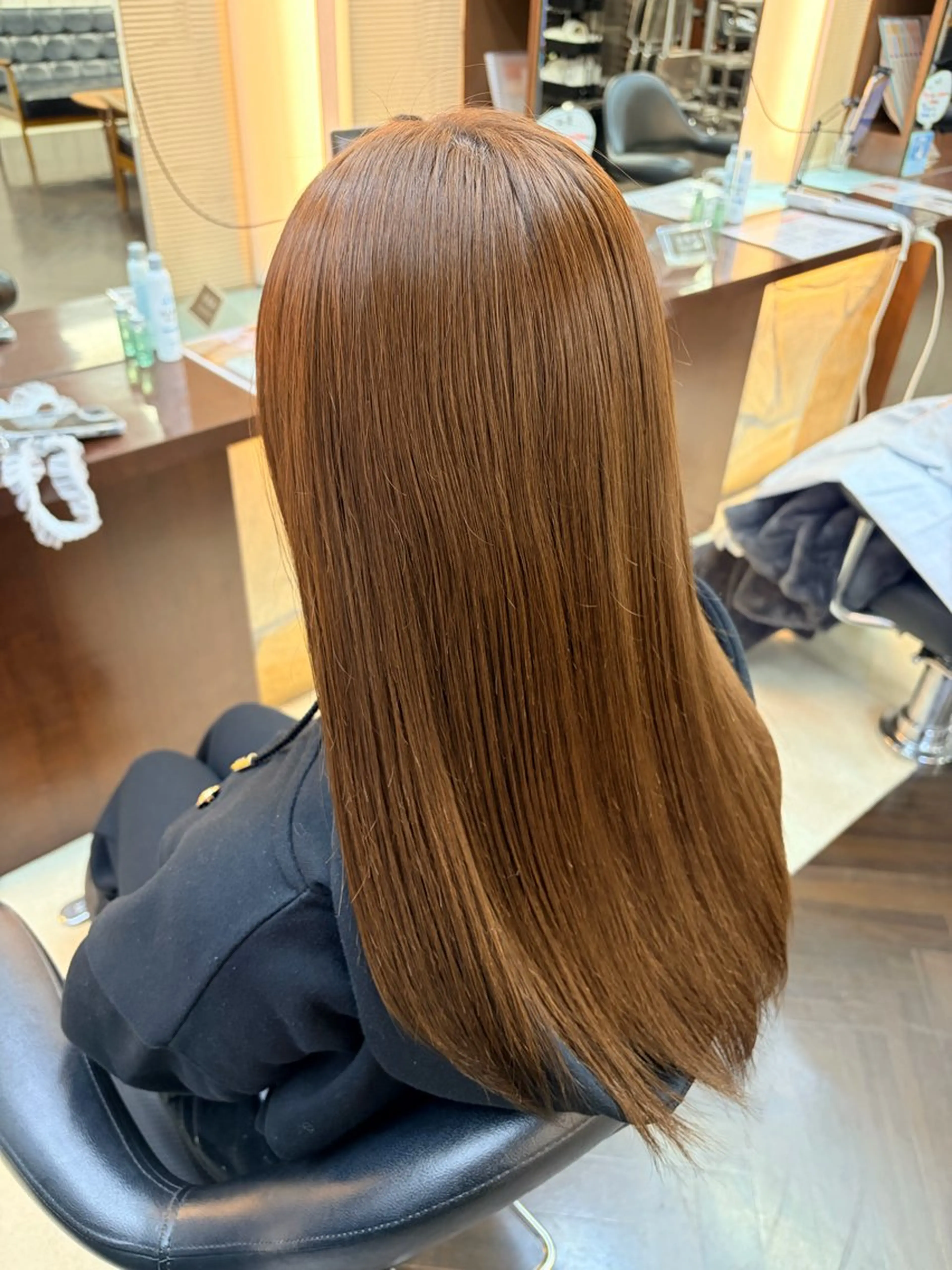 ロング カット ヘアカラー トリートメント クボタ ホノカのヘアスタイル