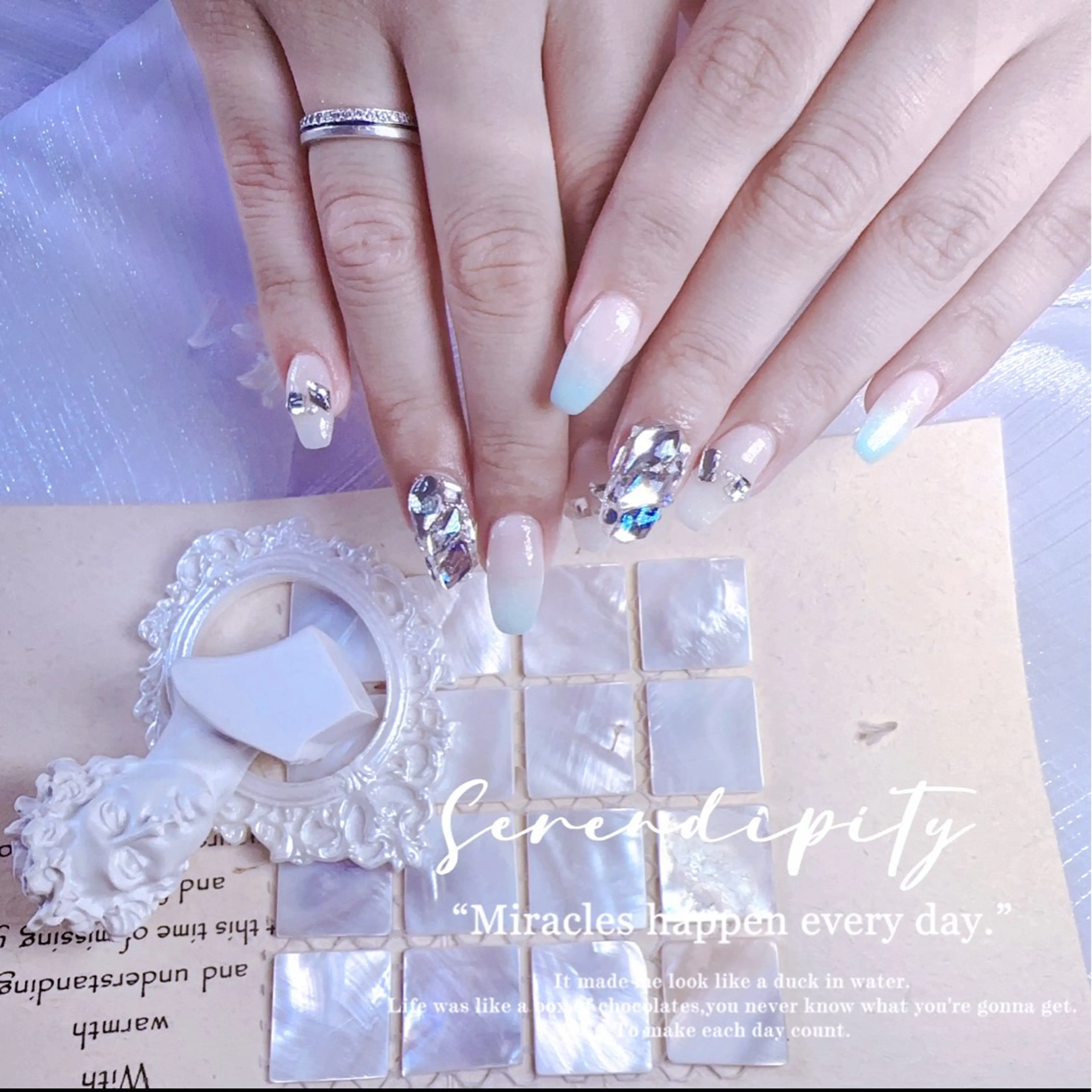 ネイル 長さ出し 持ち込み 美人計ネイルサロン所属・中山 美月のネイルデザイン