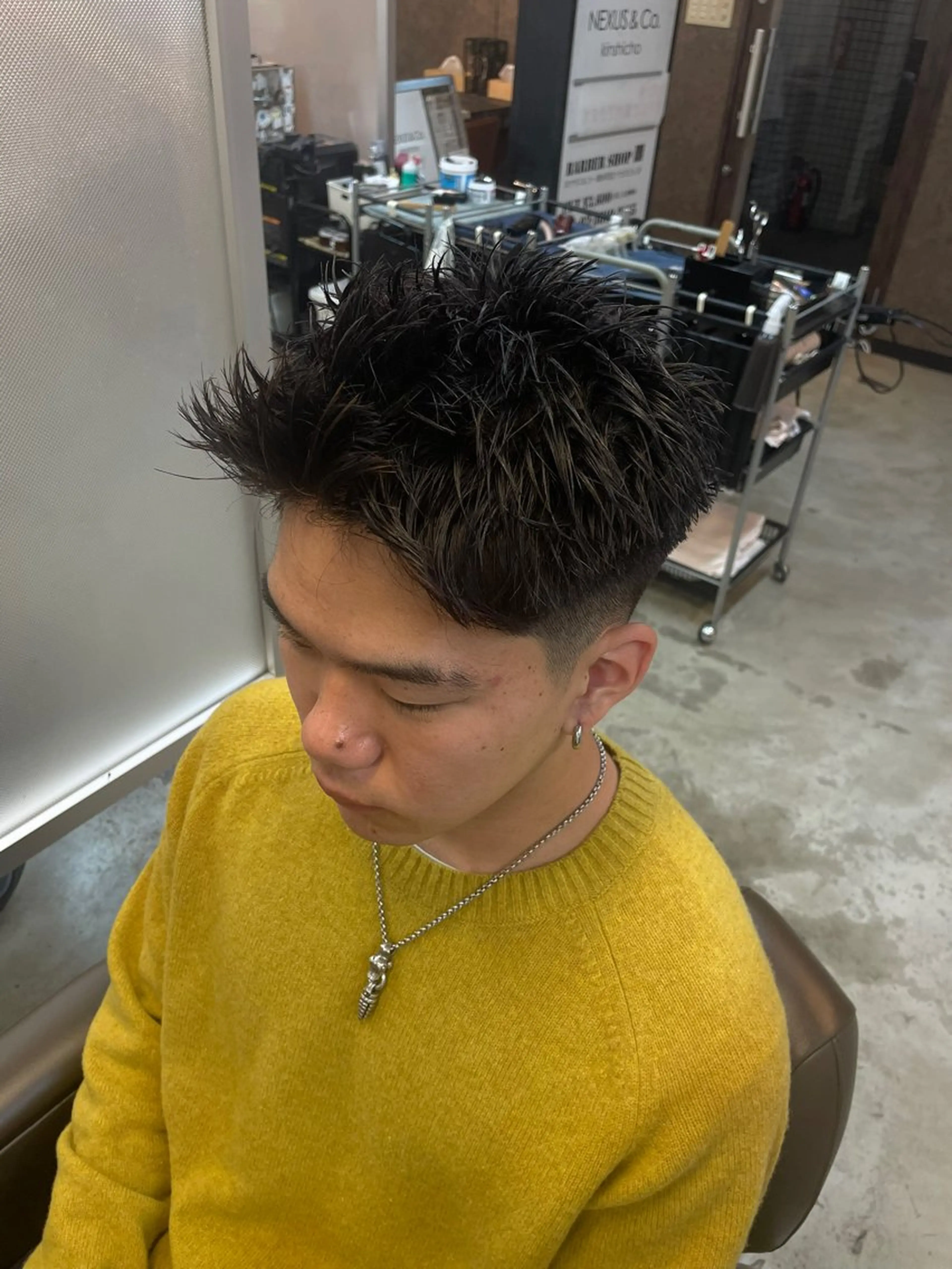 ショート メンズ カット メンズパーマ特化 カバヤマ　リョウのヘアスタイル