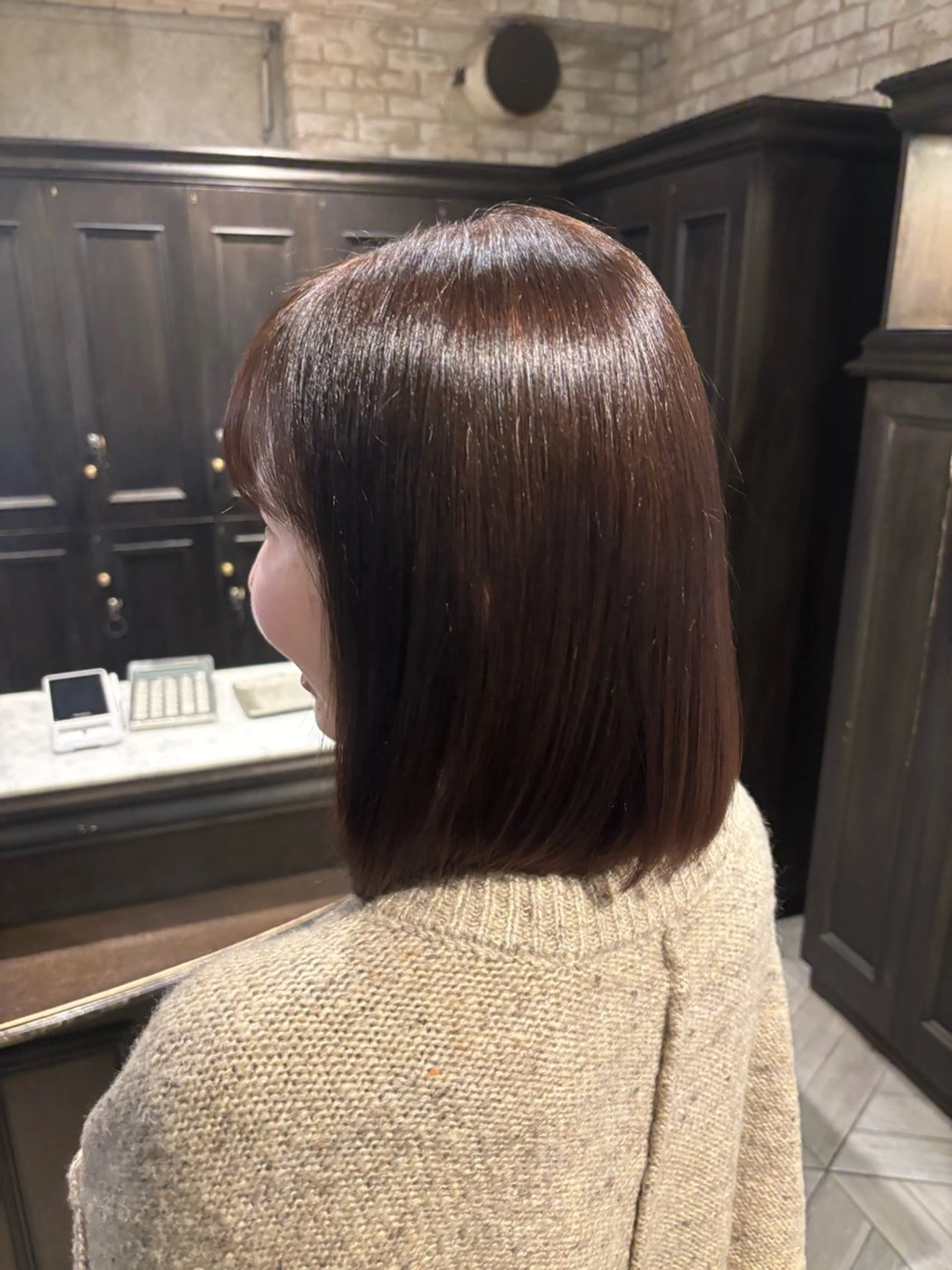 カラー 縮毛矯正 ヘアカラー 西 柚のヘアスタイル