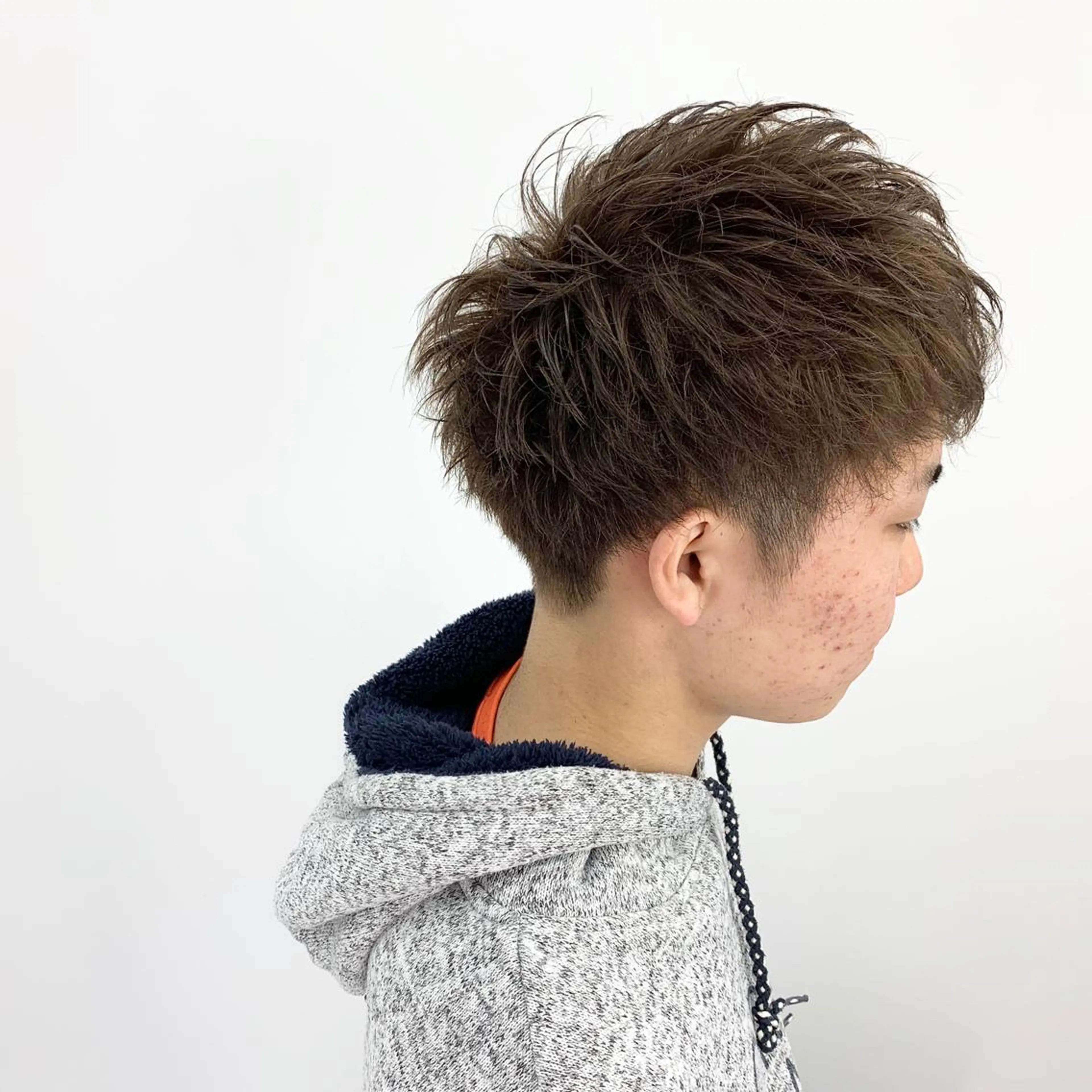 ショート カラー メンズ マッシュ ショートヘア 柏メンズカットパーマ NO.1タイチのヘアスタイル