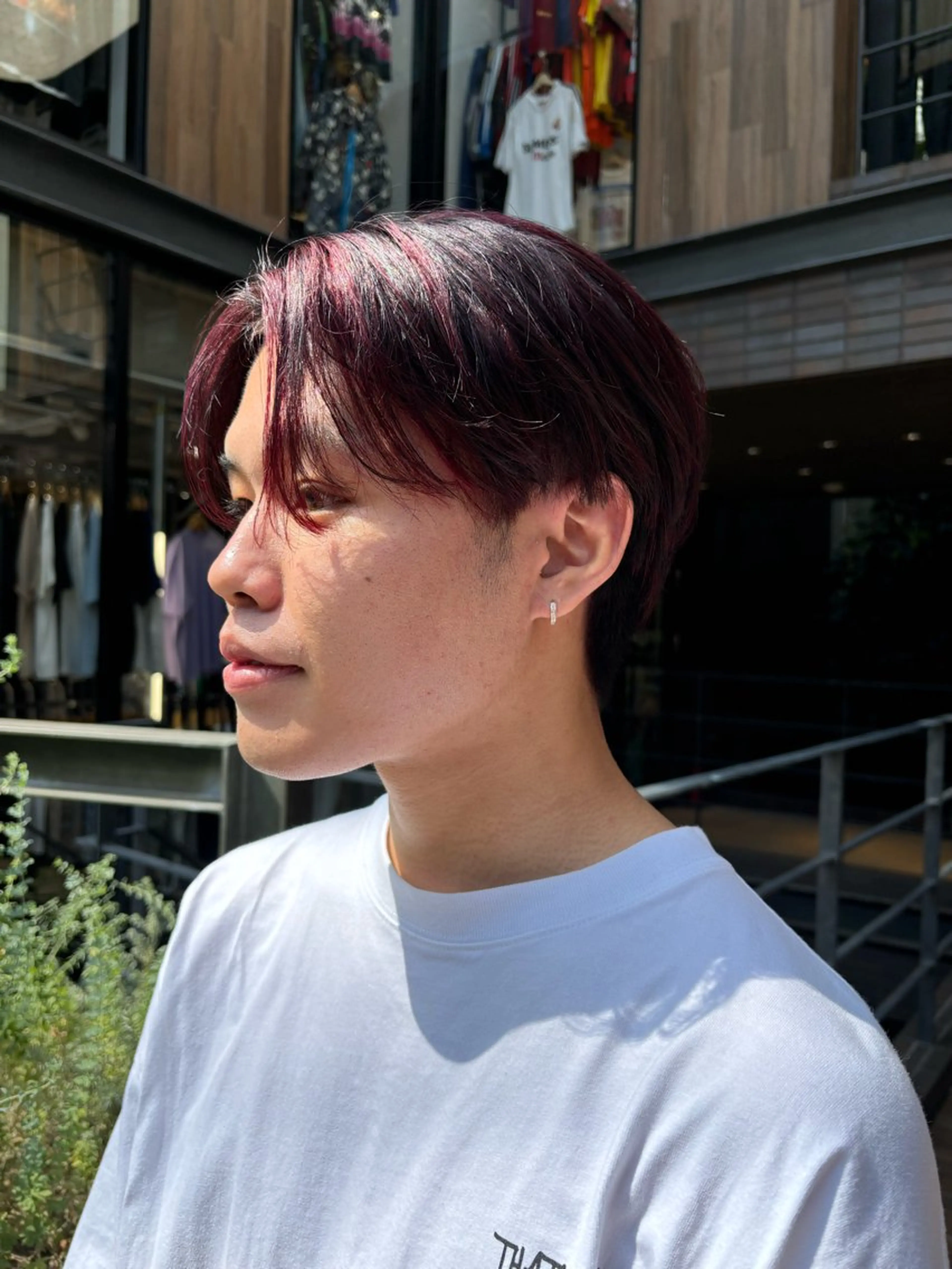 カラー メンズ メンズブリーチ メンズハイライト ブリーチ ハイライトカラー レッドカラー ヘアカラー トリートメント 巻ける縮毛矯正🌸 勝倉　麗のヘアスタイル