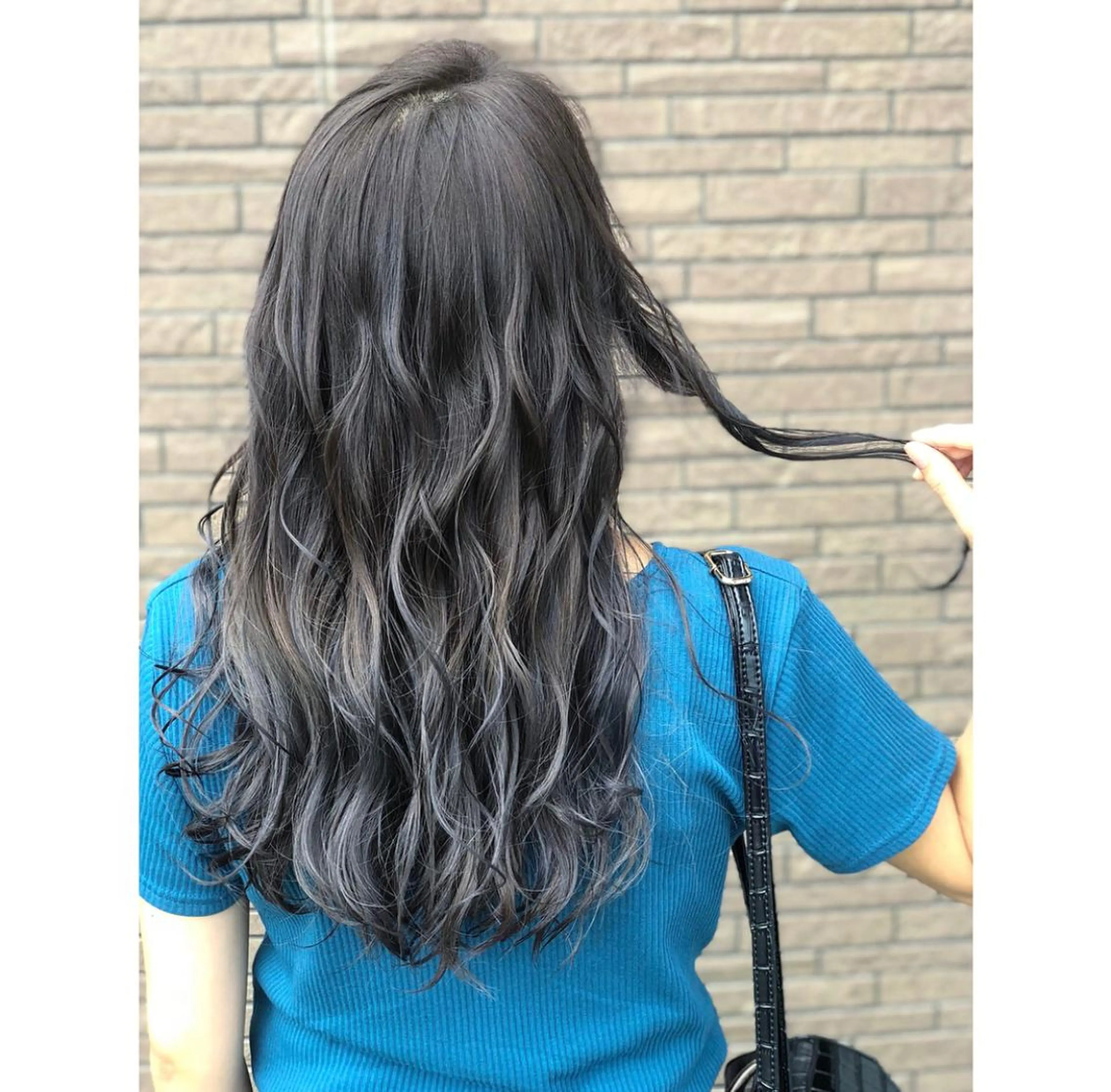 セミロング カラー ヘアアレンジ バレイヤージュ デザインカラー グラデーションカラー ハイライトカラー ハイトーンカラー アンドウ ユウ/ レイヤーカット/韓国のヘアスタイル