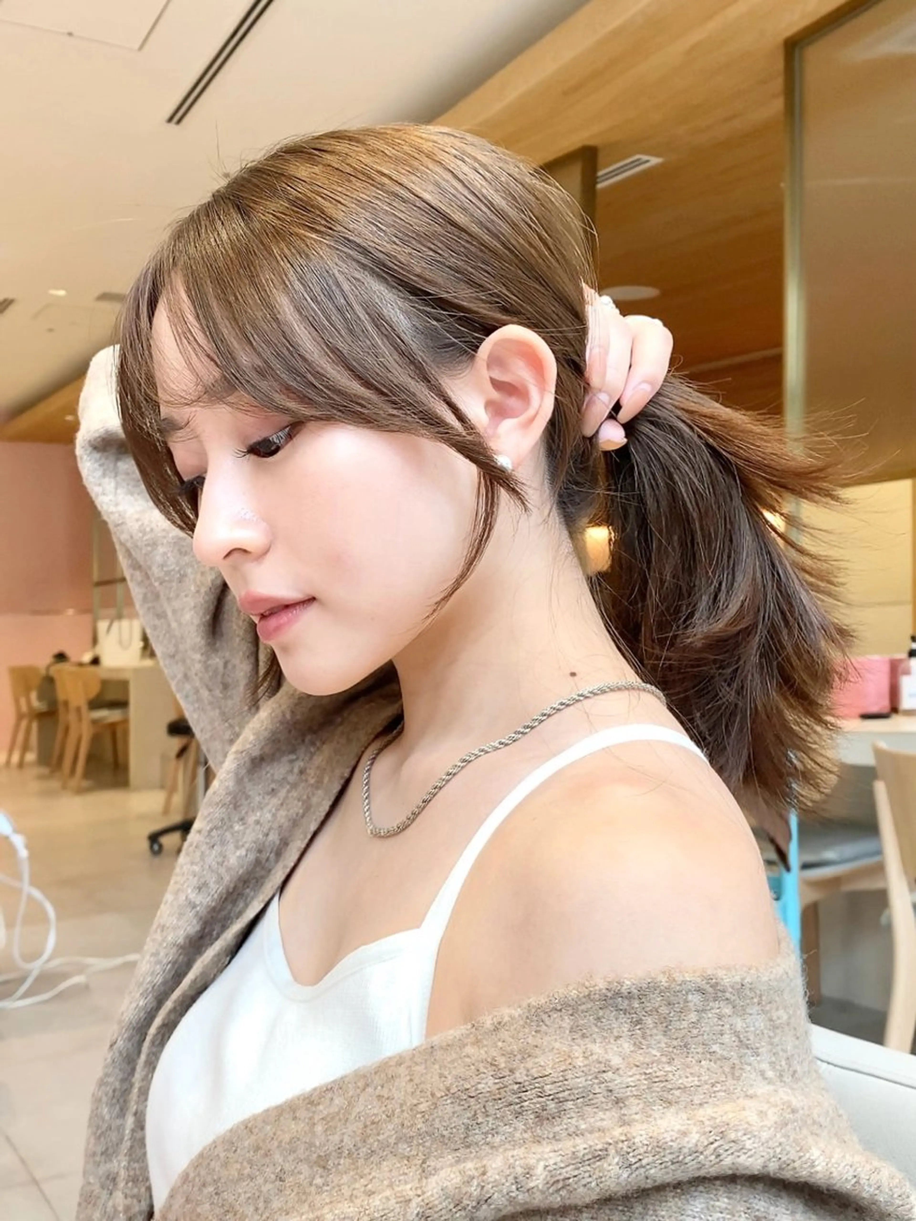 ミディアム カット ヘアカラー トリートメント 韓国くびれレイヤー 🇰🇷はづきのヘアスタイル