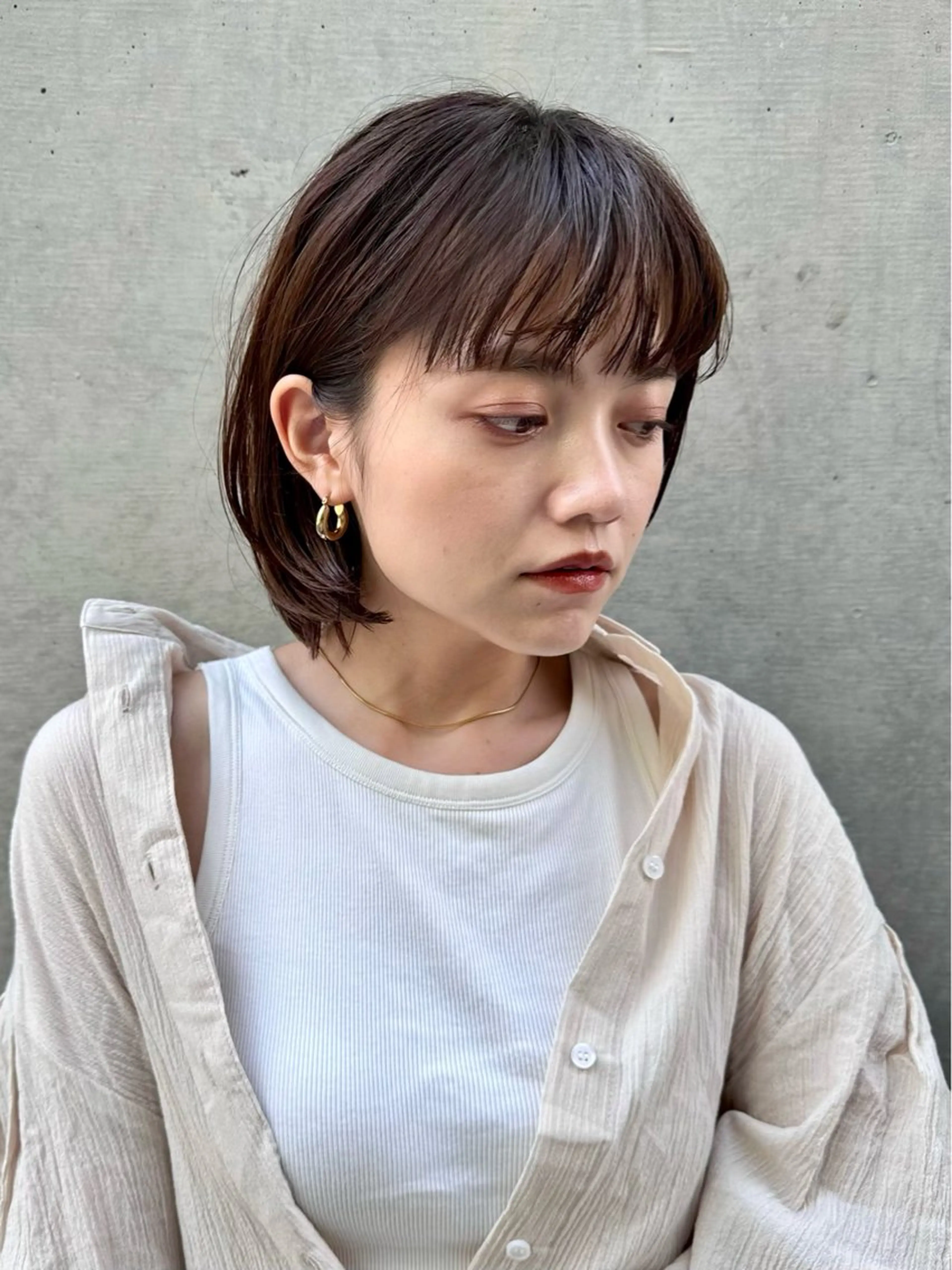 ショート 縮毛矯正 レイヤーボブ/ 髪質改善/佐々木駿弥のヘアスタイル