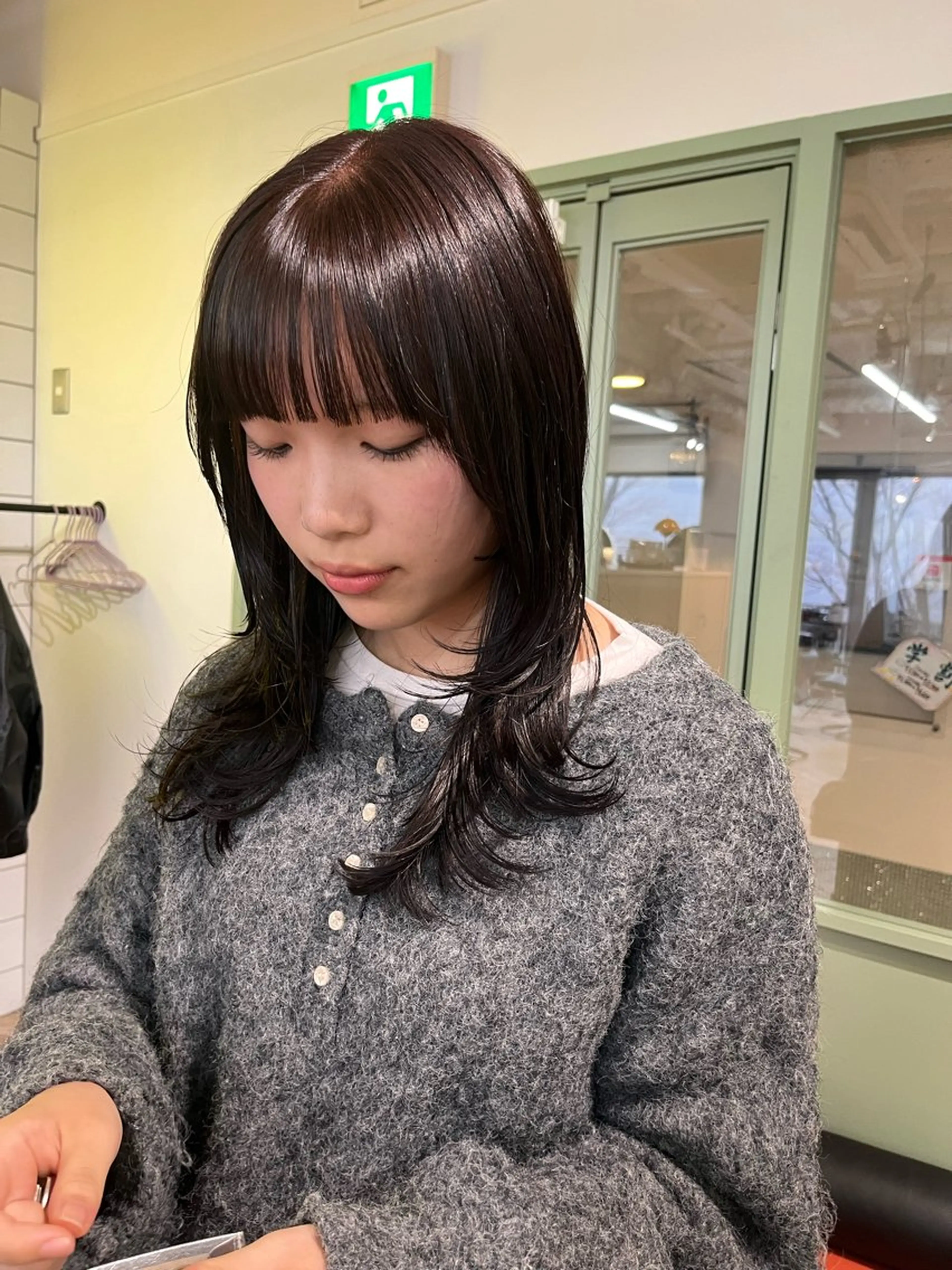 セミロング カラー カット ヘアカラー パーマ/縮毛矯正 /韓国風/佐藤里咲のヘアスタイル