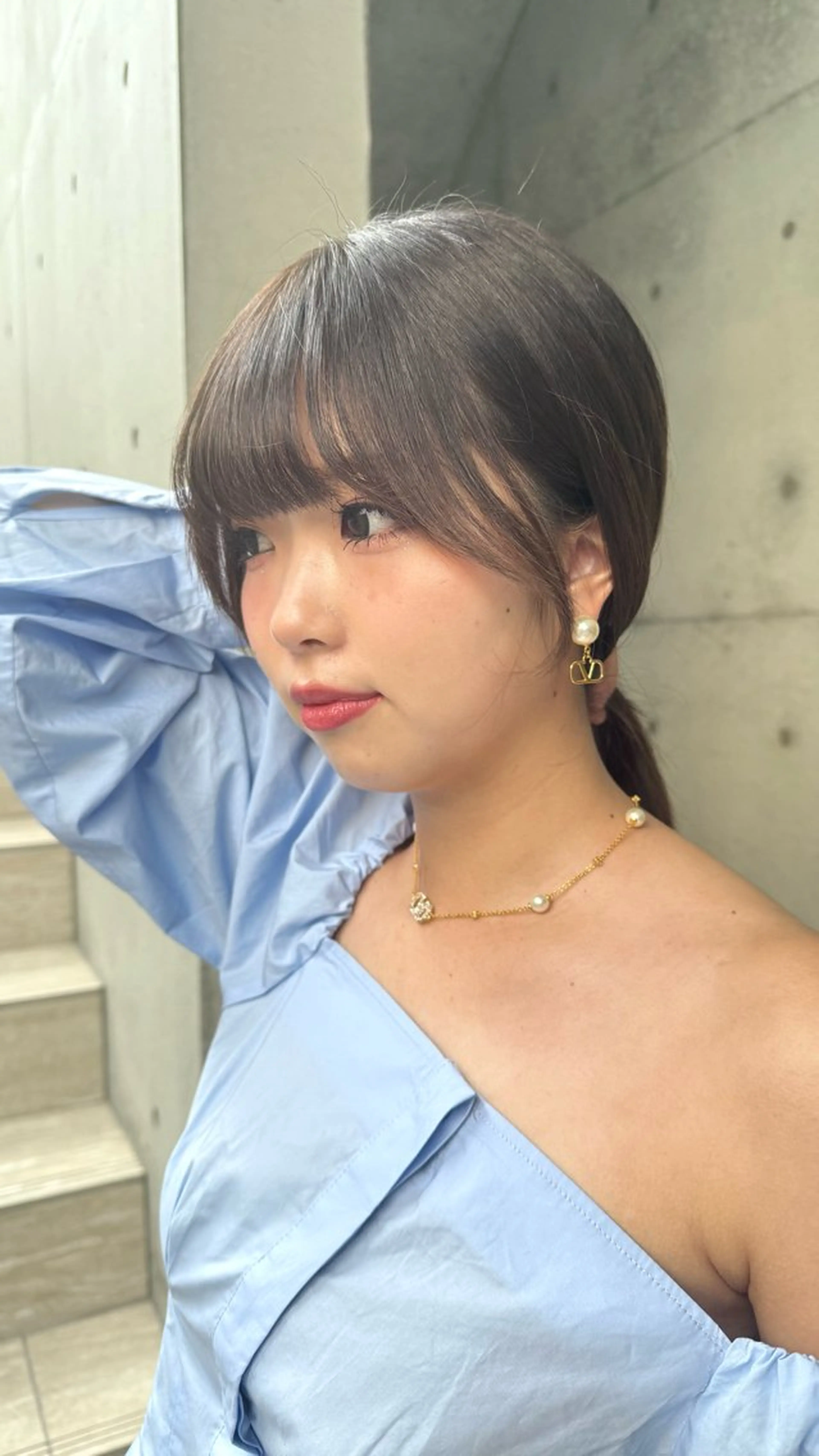 セミロング カラー カット ヘアカラー トリートメント ヘアセット ダブルカラー 韓国レイヤーKYONのヘアスタイル