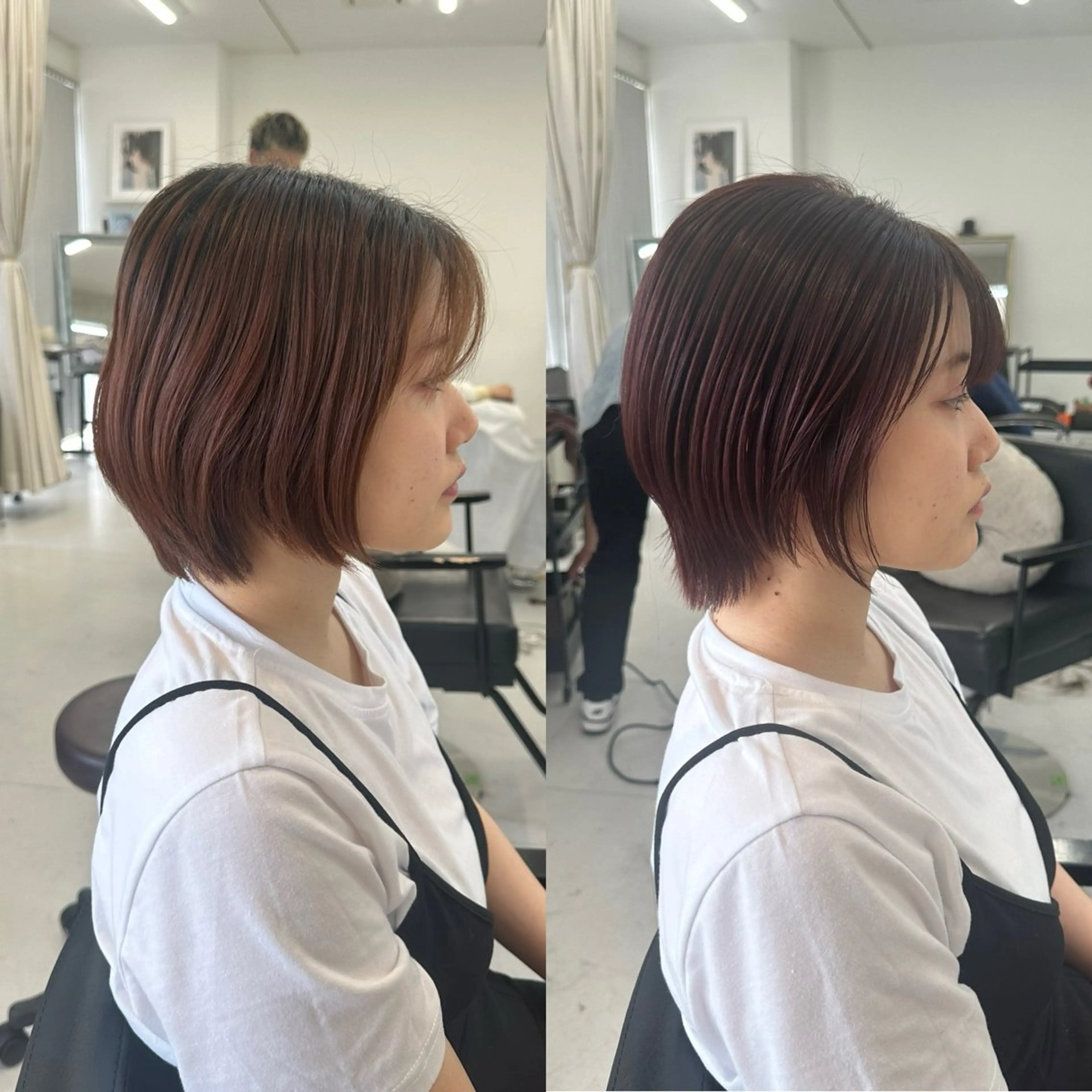 ショート 山崎結菜 🫧透明感カラーのヘアスタイル