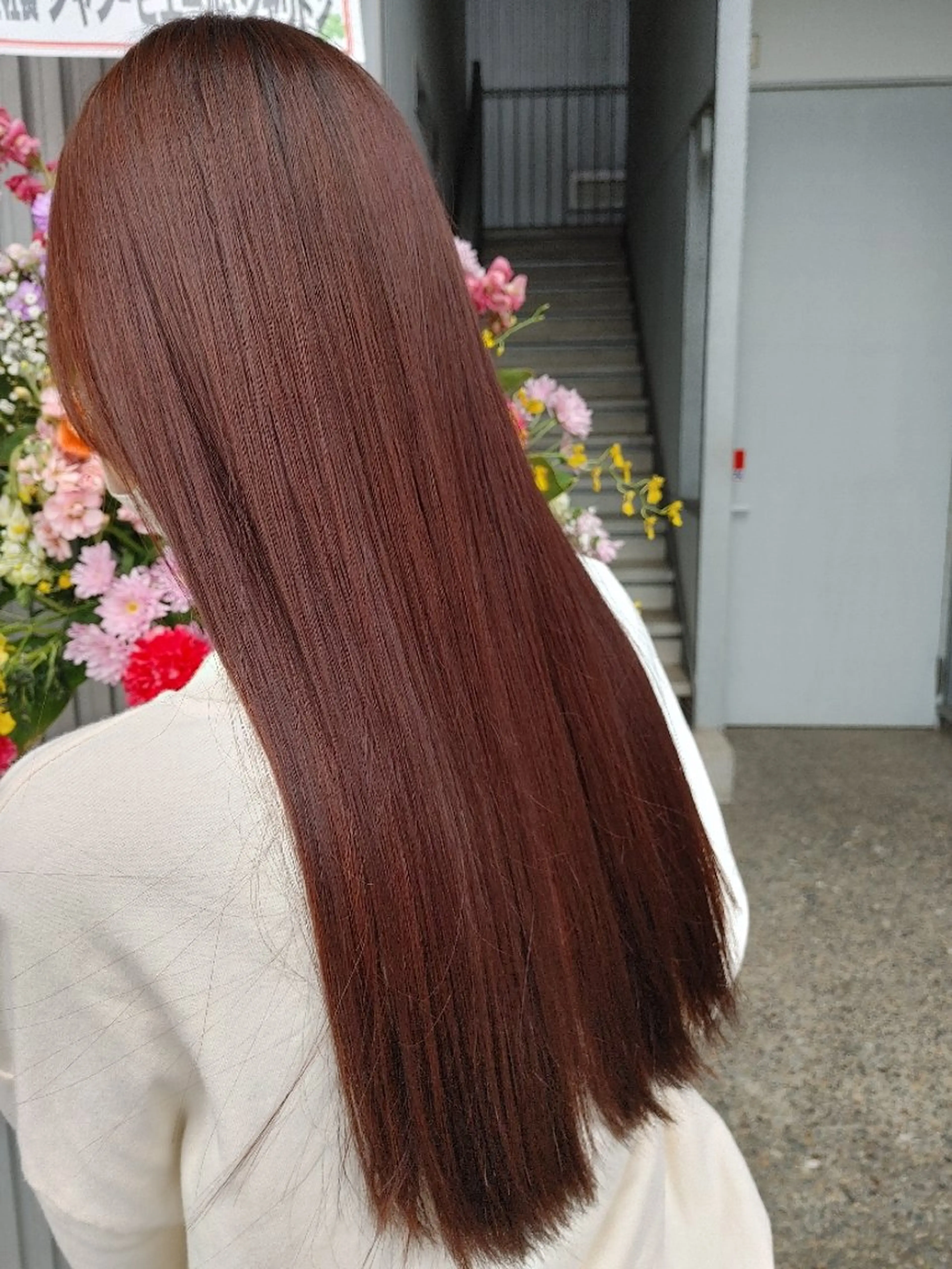 ロング 縮毛矯正 トリートメント エスウォーク松井 俊男のヘアスタイル