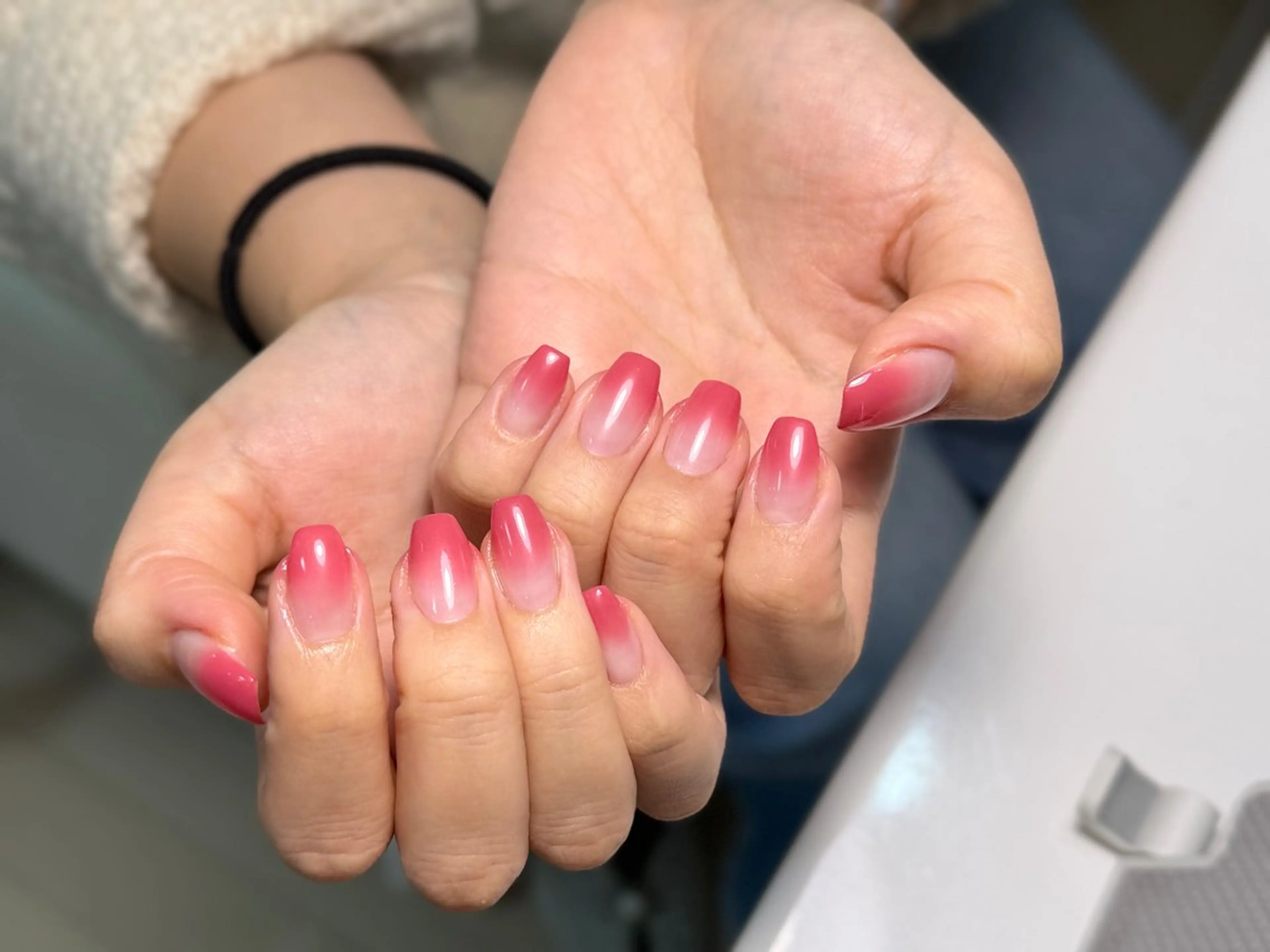 ネイル アートネイル オーロラネイル チークネイル フレンチネイル ガラスフレンチ ハンドネイル 🎀🎀YooLi Nail Salonのネイルデザイン