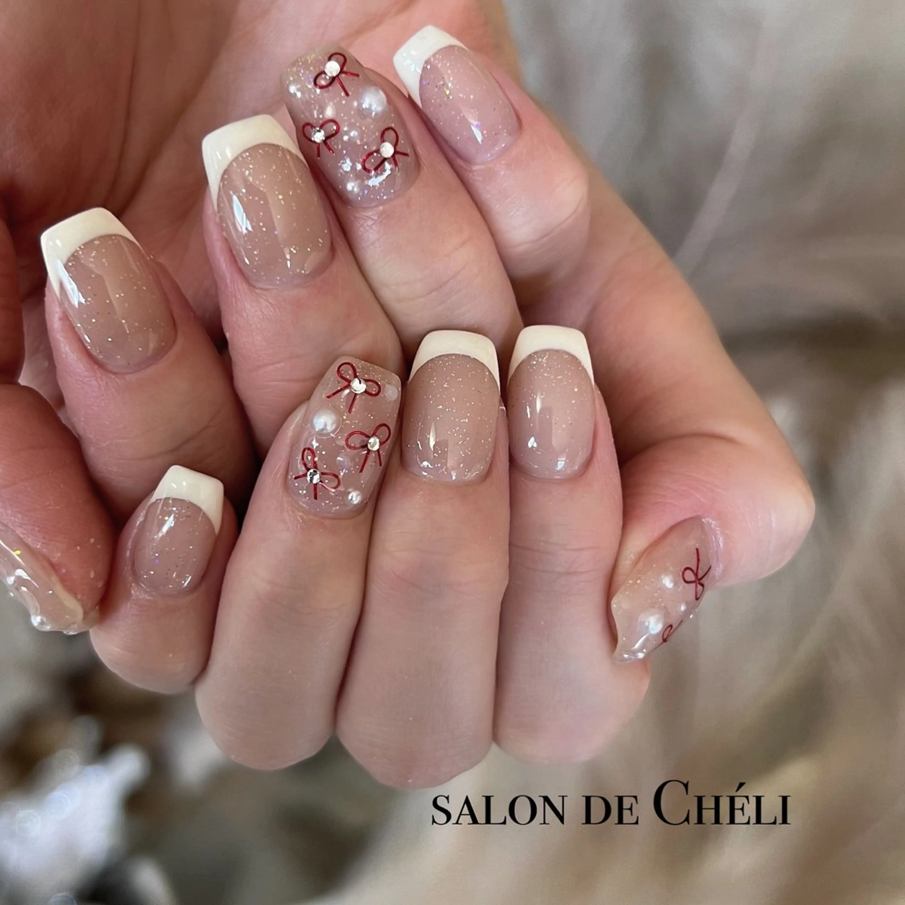 ネイル ガーリー 春ネイル ハンドネイル salon de Chéli所属・salon de Cheliのネイルデザイン