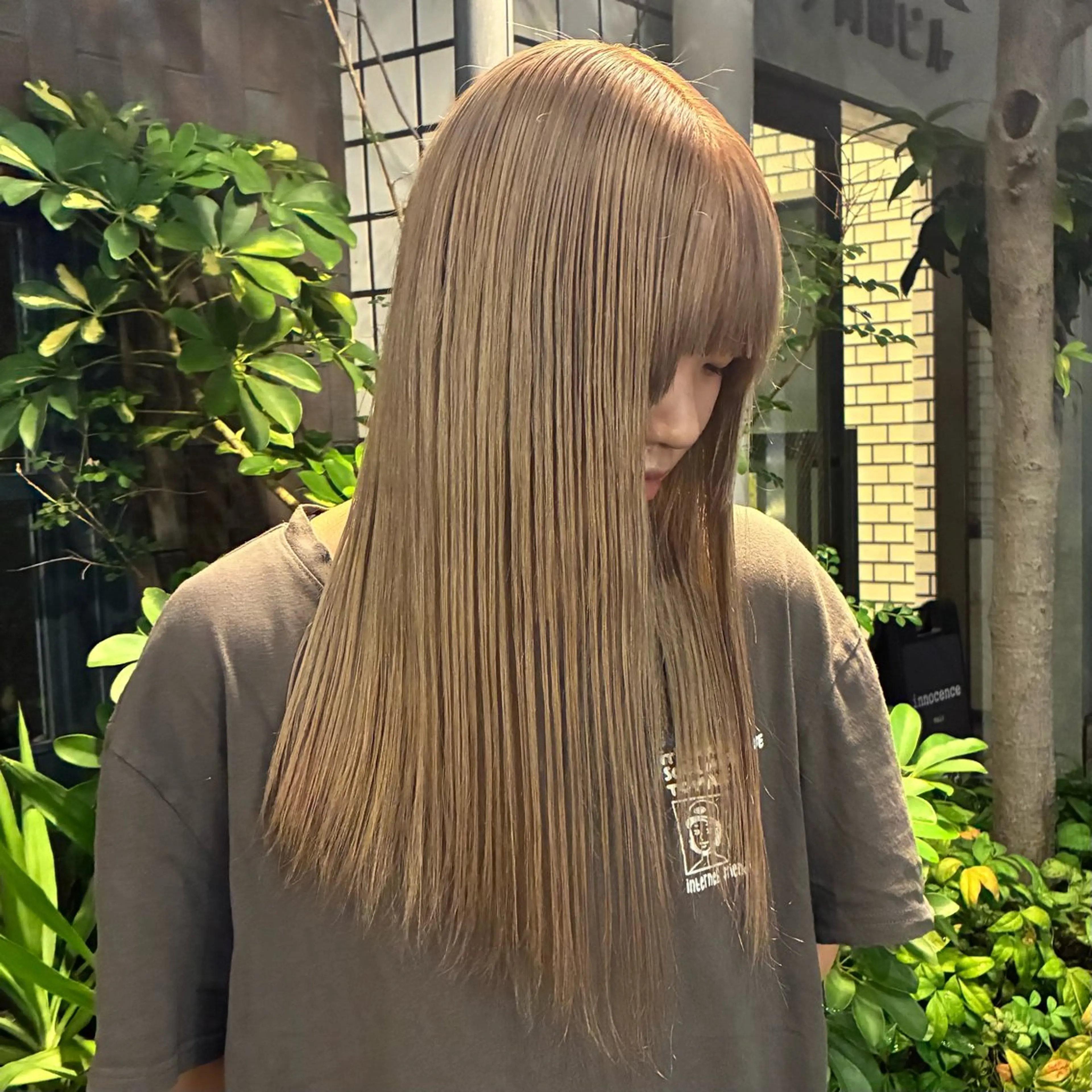 ロング カット ヘアカラー トリートメント ハイトーン/レイヤー カット/TAKEのヘアスタイル