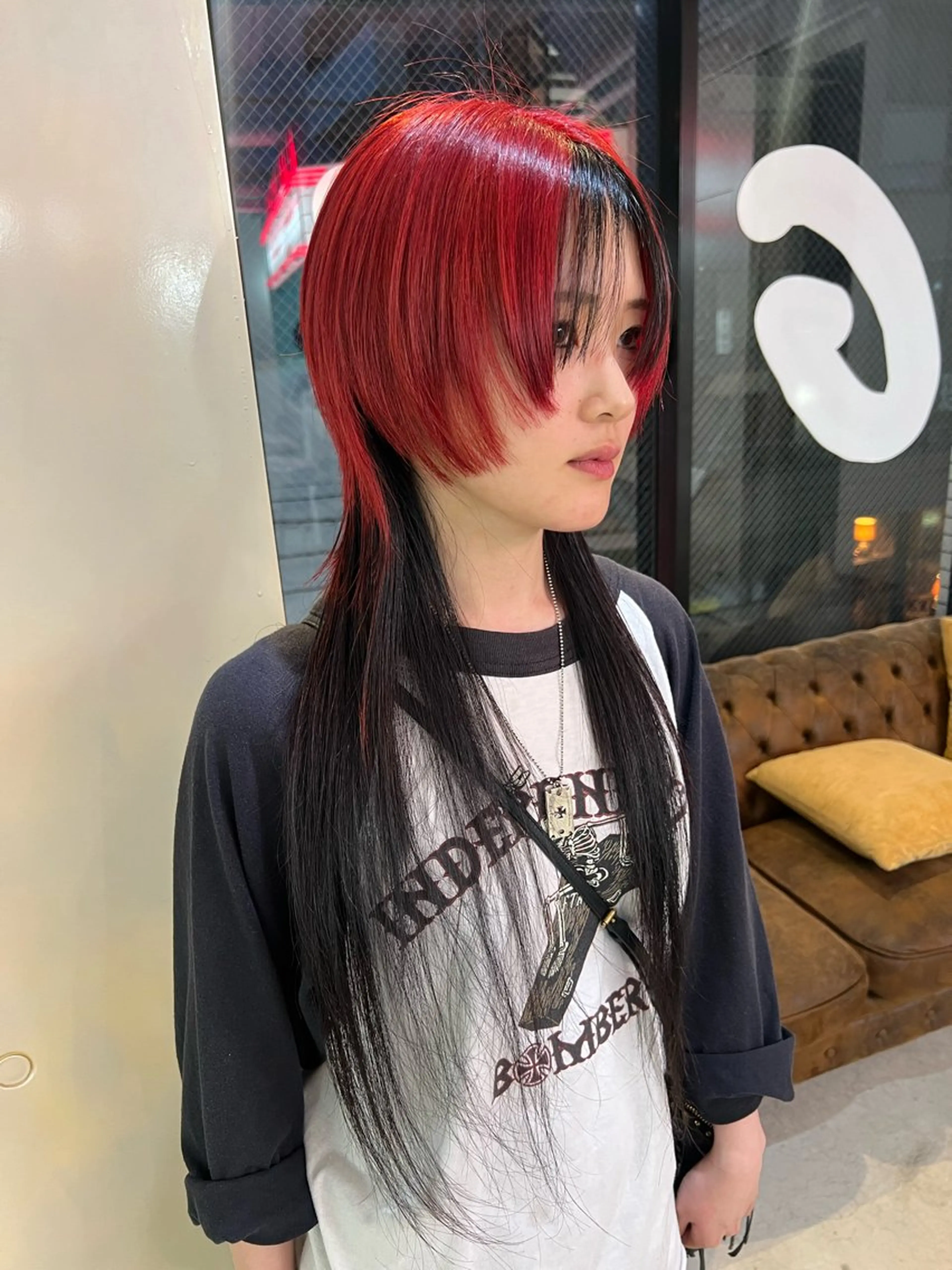 ロング カット 💥ウルフカット デザインあんな💥のヘアスタイル