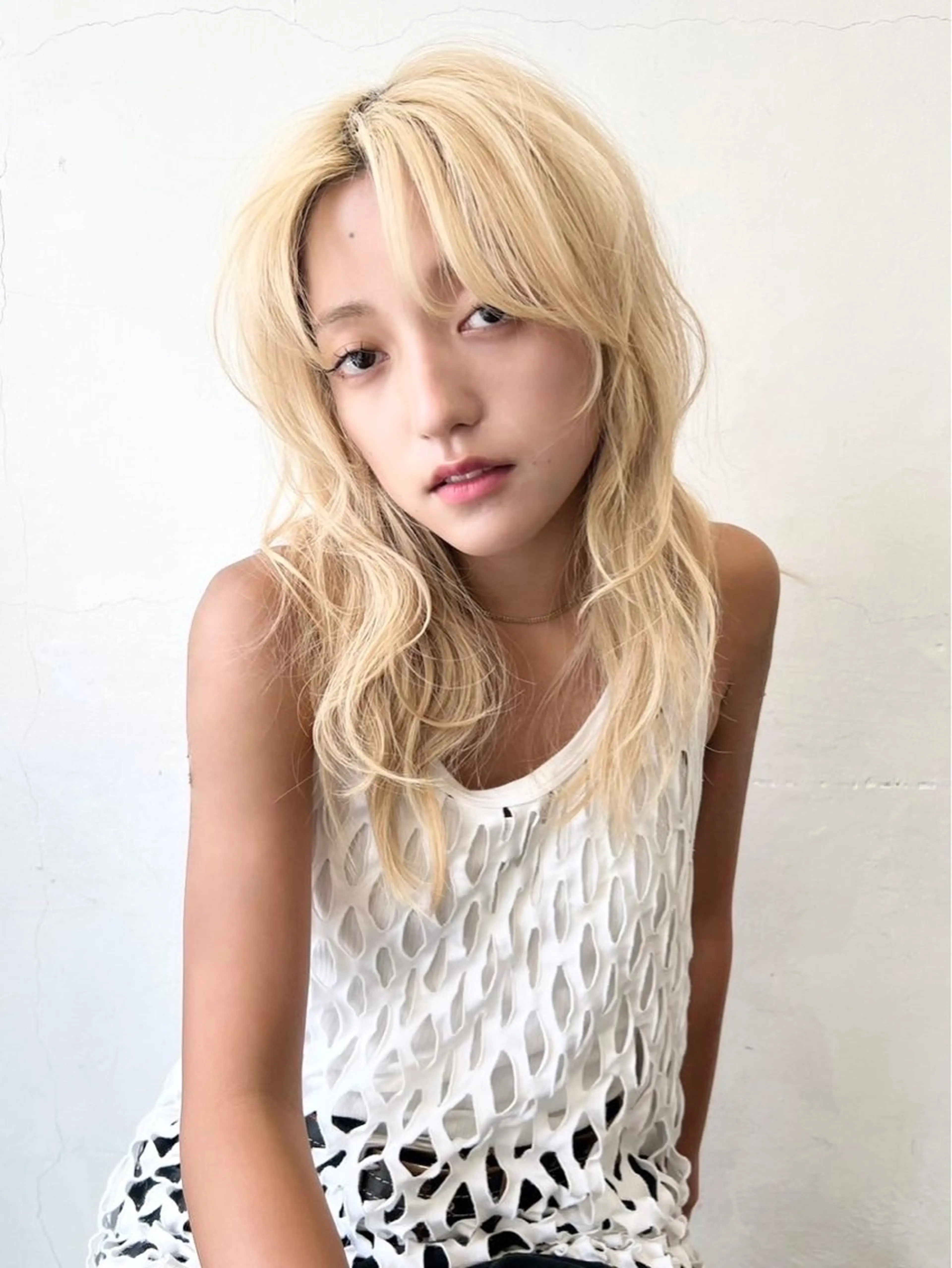 ミディアム カラー ブリーチ ブロンド ケアブリーチ ダブルカラー レイヤーカット カット ヘアカラー トリートメント HARU//原宿🤍 リピート率NO.1のヘアスタイル